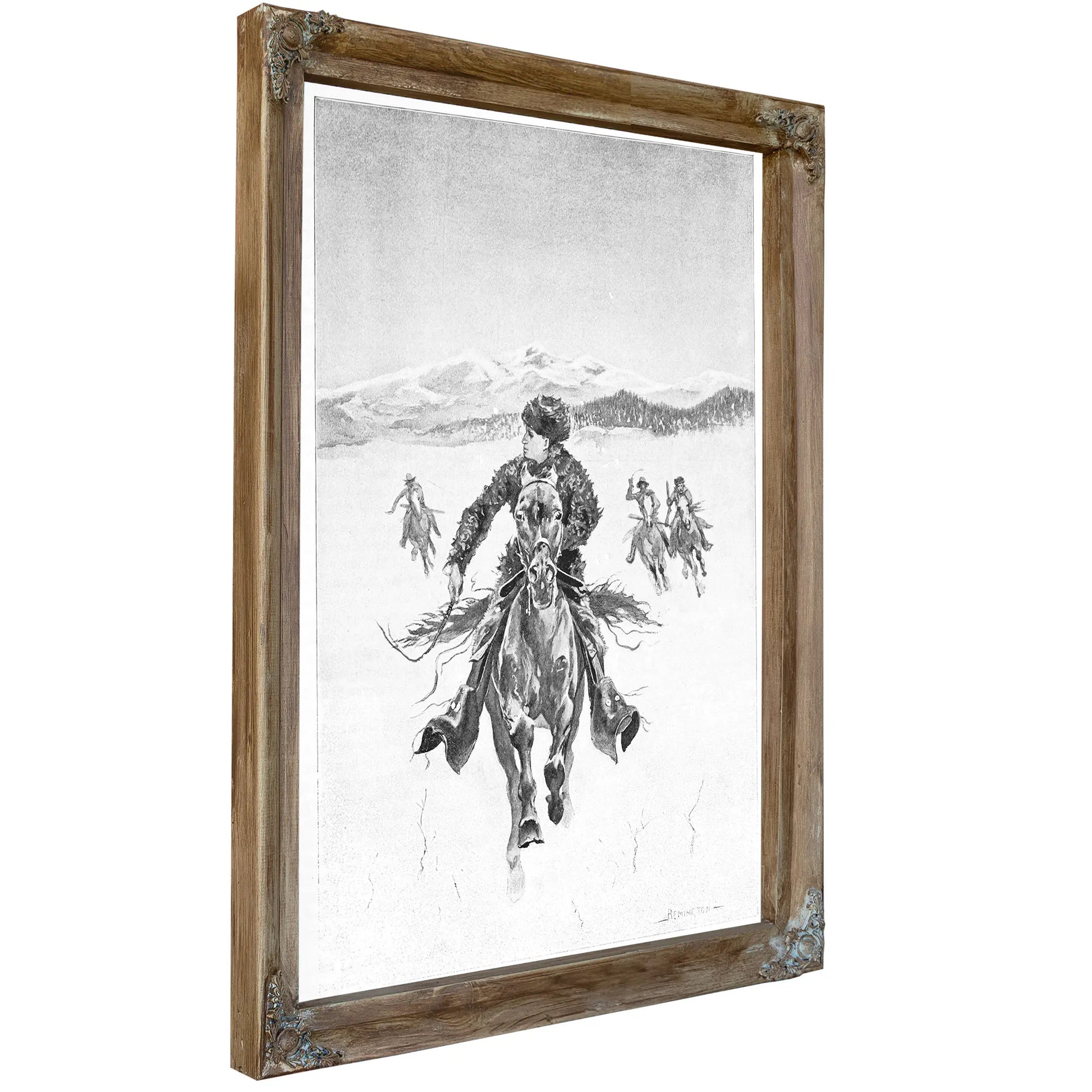 My Pursuers Were Not A Hundred Yards Behind Me by Frederic Remington