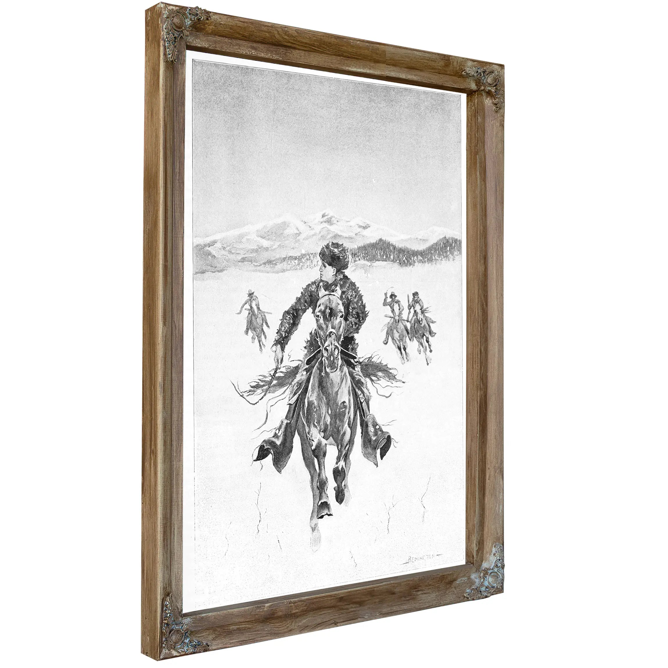 My Pursuers Were Not A Hundred Yards Behind Me by Frederic Remington