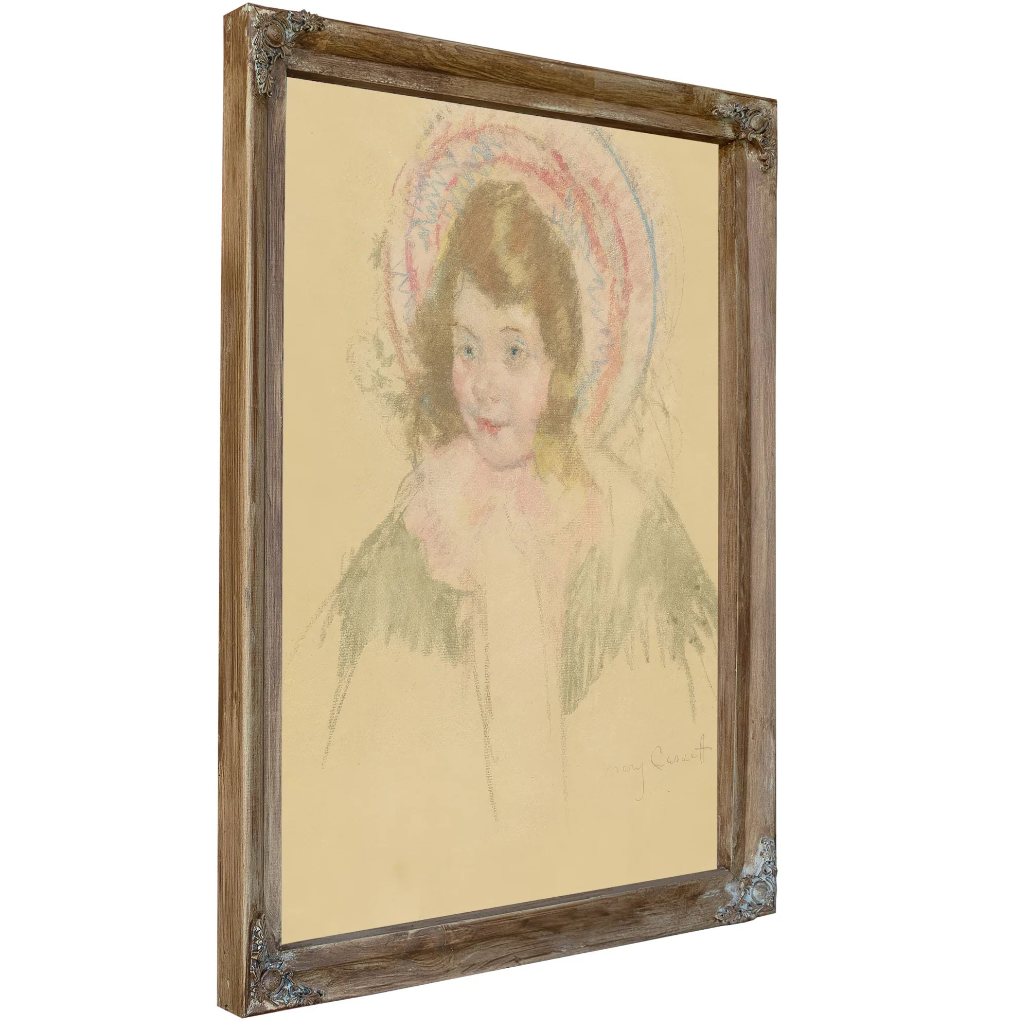 Sara Wearing A Bonnet And Coat By Mary Cassatt Fine Art Print
