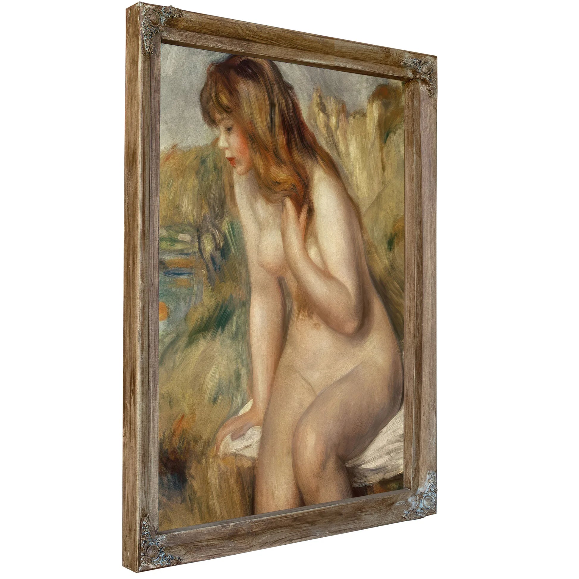 Bather Seated On A Rock By Pierre Auguste Renoir Fine Art Print