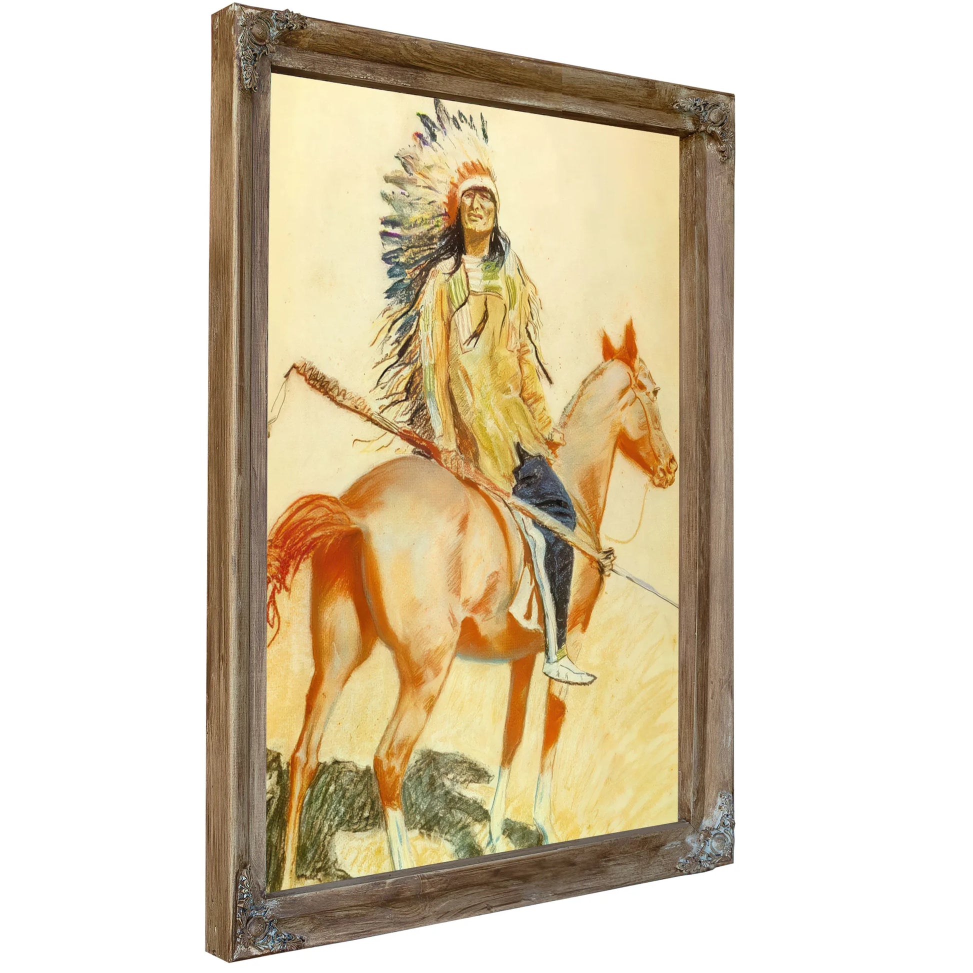 A Sioux Chief By Frederic Remington Fine Art Print