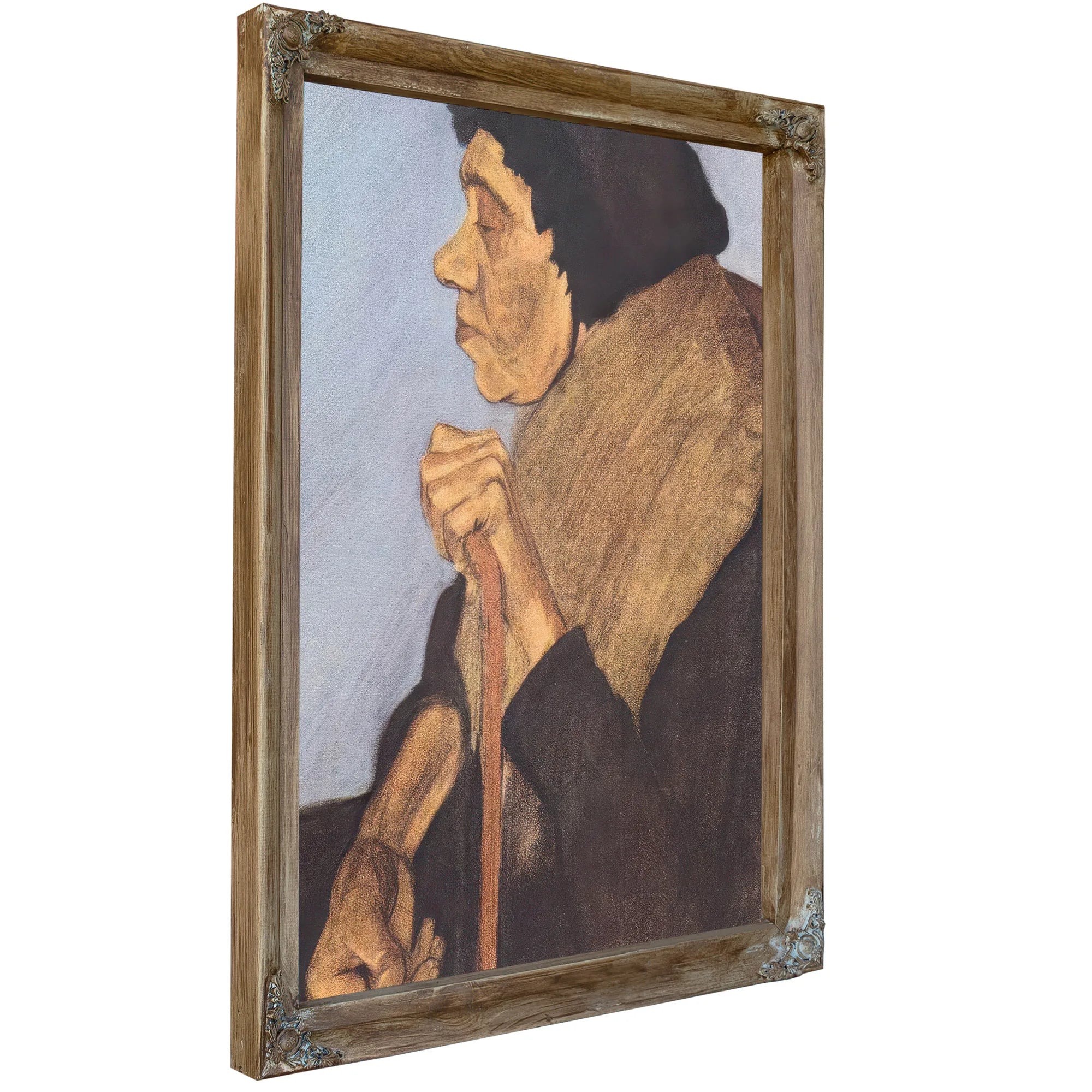 Old Blind Woman Sitting By Paula Modersohn Becker Fine Art Print