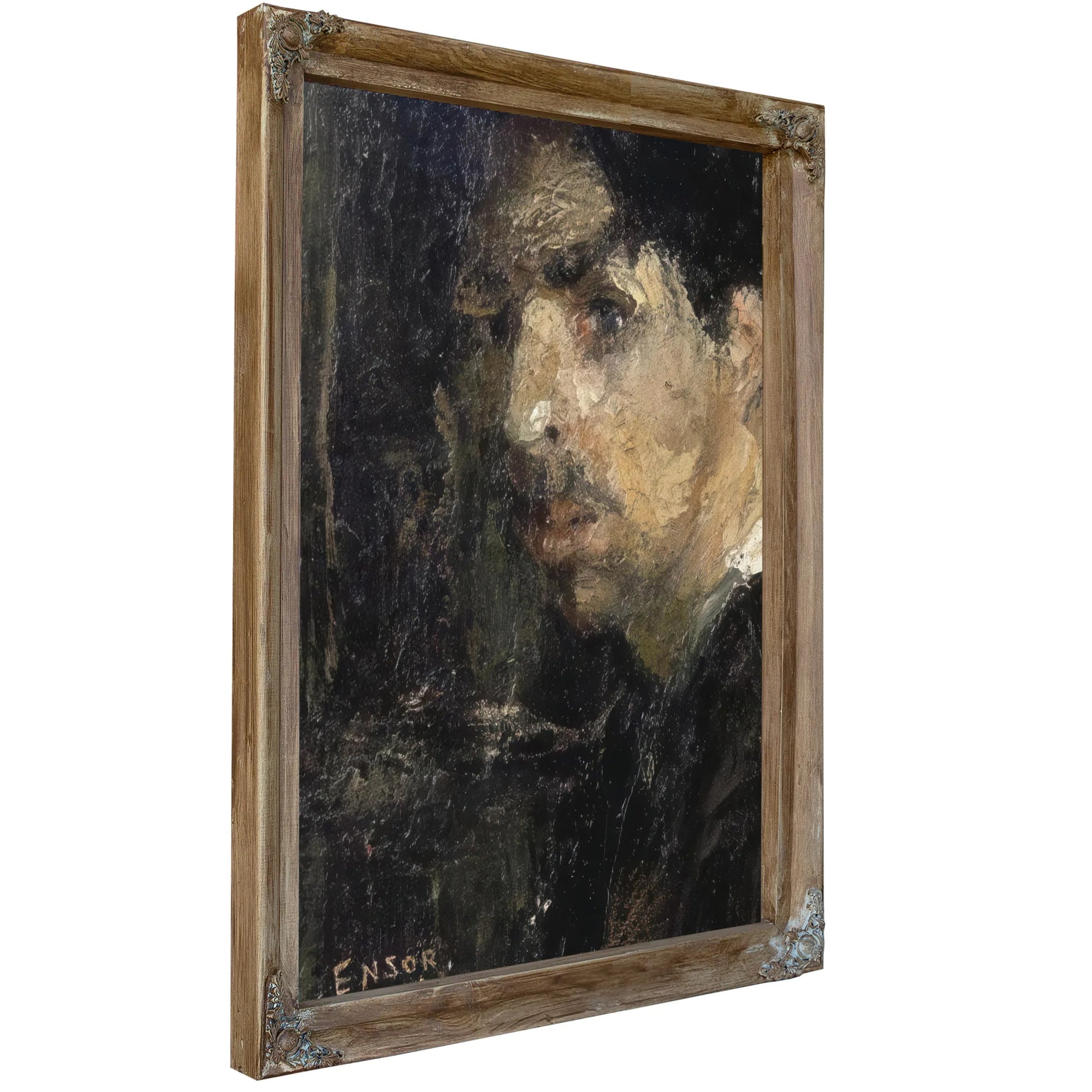 Self Portrait, Called The Big Head By James Ensor Fine Art Print