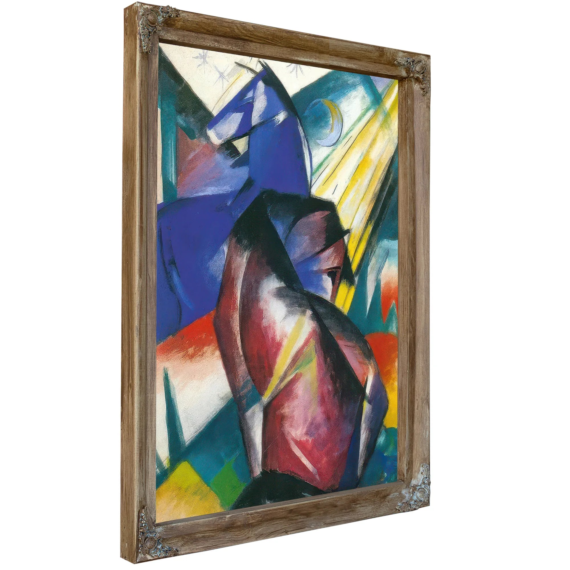 Two Horses By Franz Marc Fine Art Print
