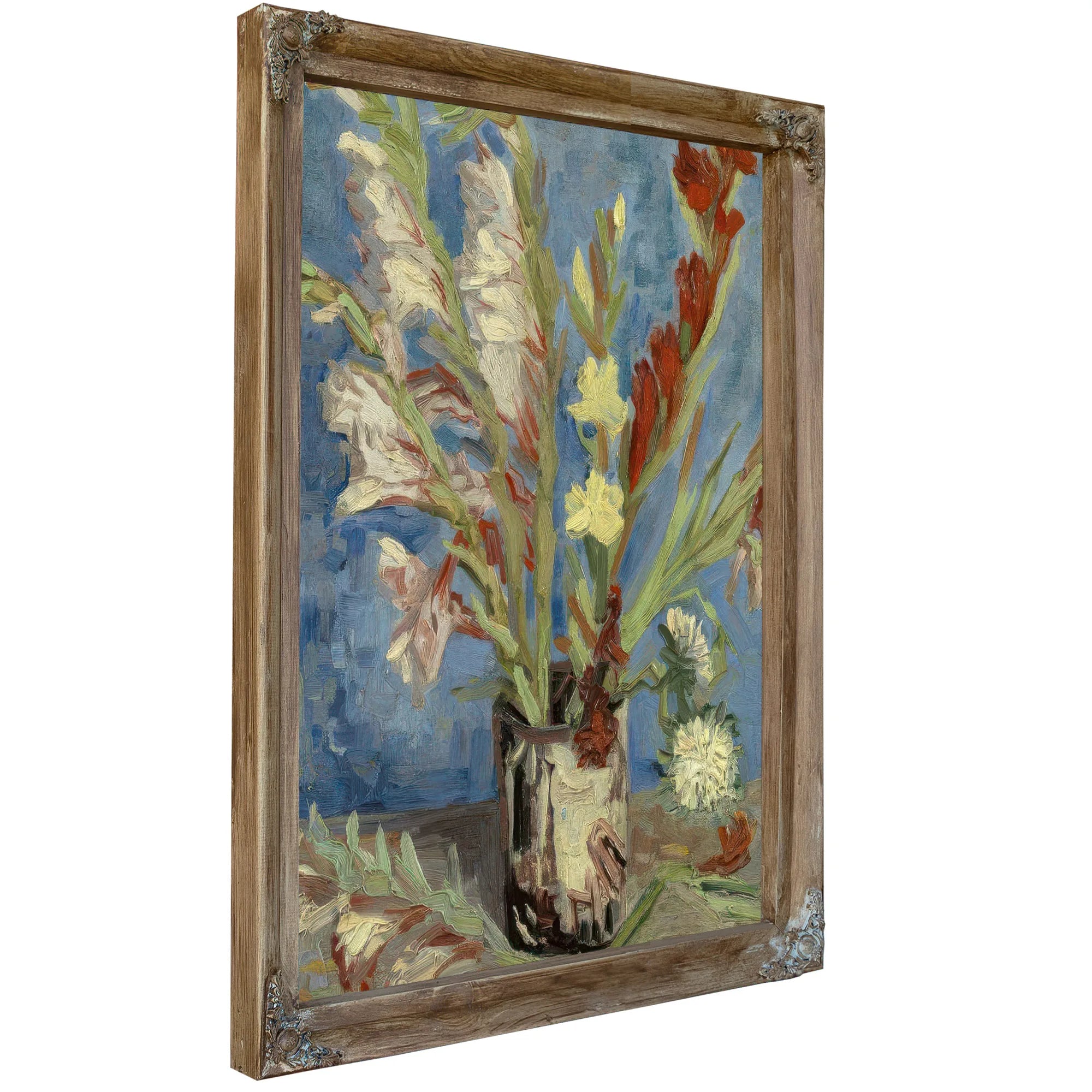 Vase With Gladioli And Chinese Asters By Vincent Van Gogh Fine Art Print