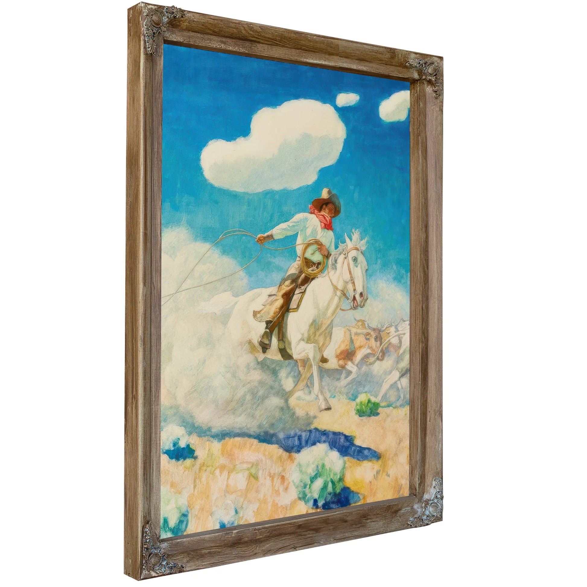 The Cowboy's Life By NC Wyeth Fine Art Print