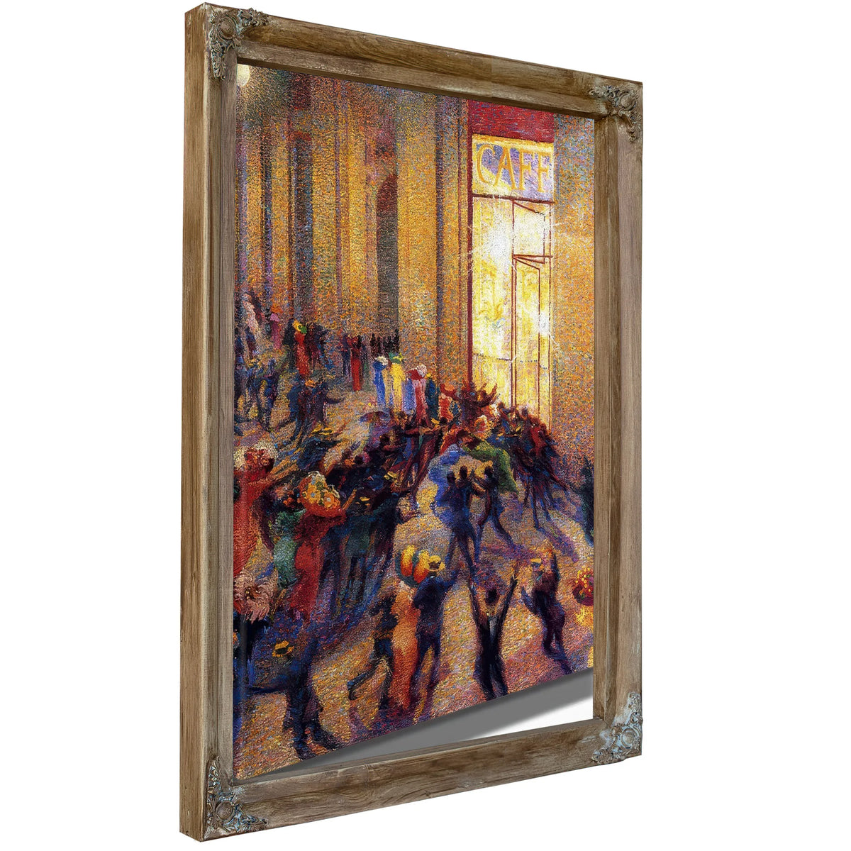 Riot In The Galleria 1909 Oil On Canvas 64X76Cm Pinacoteca Di Brera Milan By Umberto Boccioni Fine Art Print