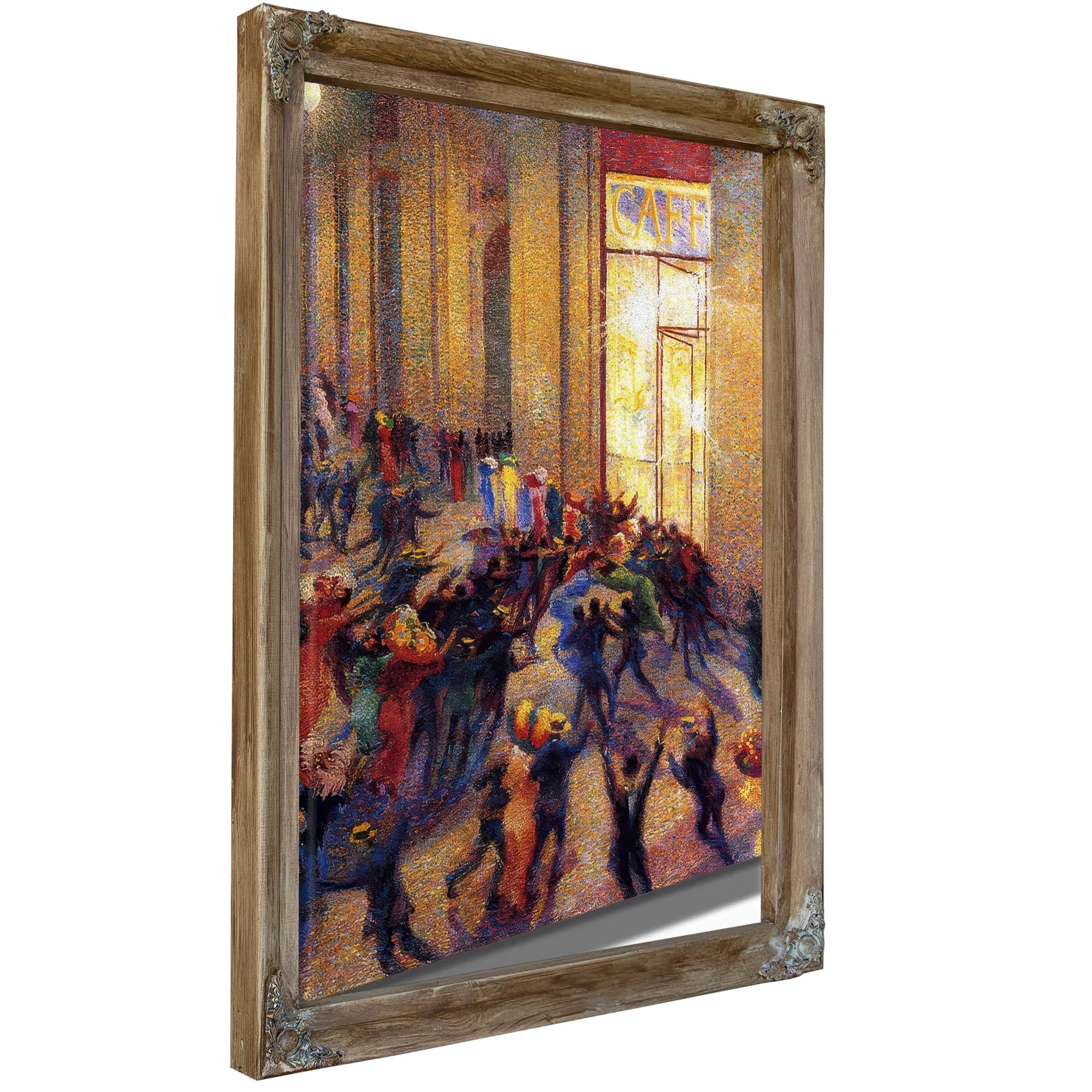 Riot In The Galleria 1909 Oil On Canvas 64X76Cm Pinacoteca Di Brera Milan By Umberto Boccioni Fine Art Print