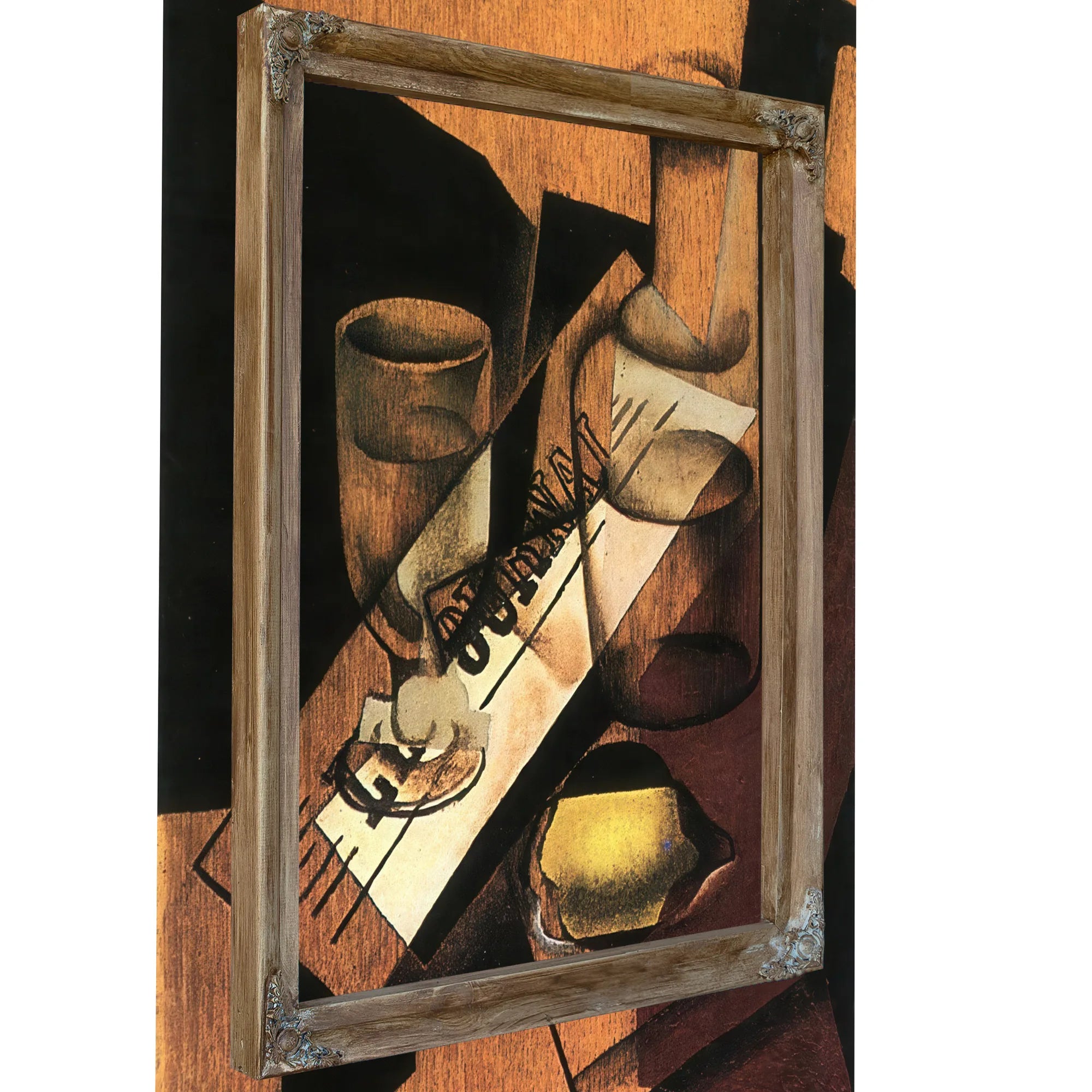 Water Bottle And Lemon By Juan Gris Fine Art Print