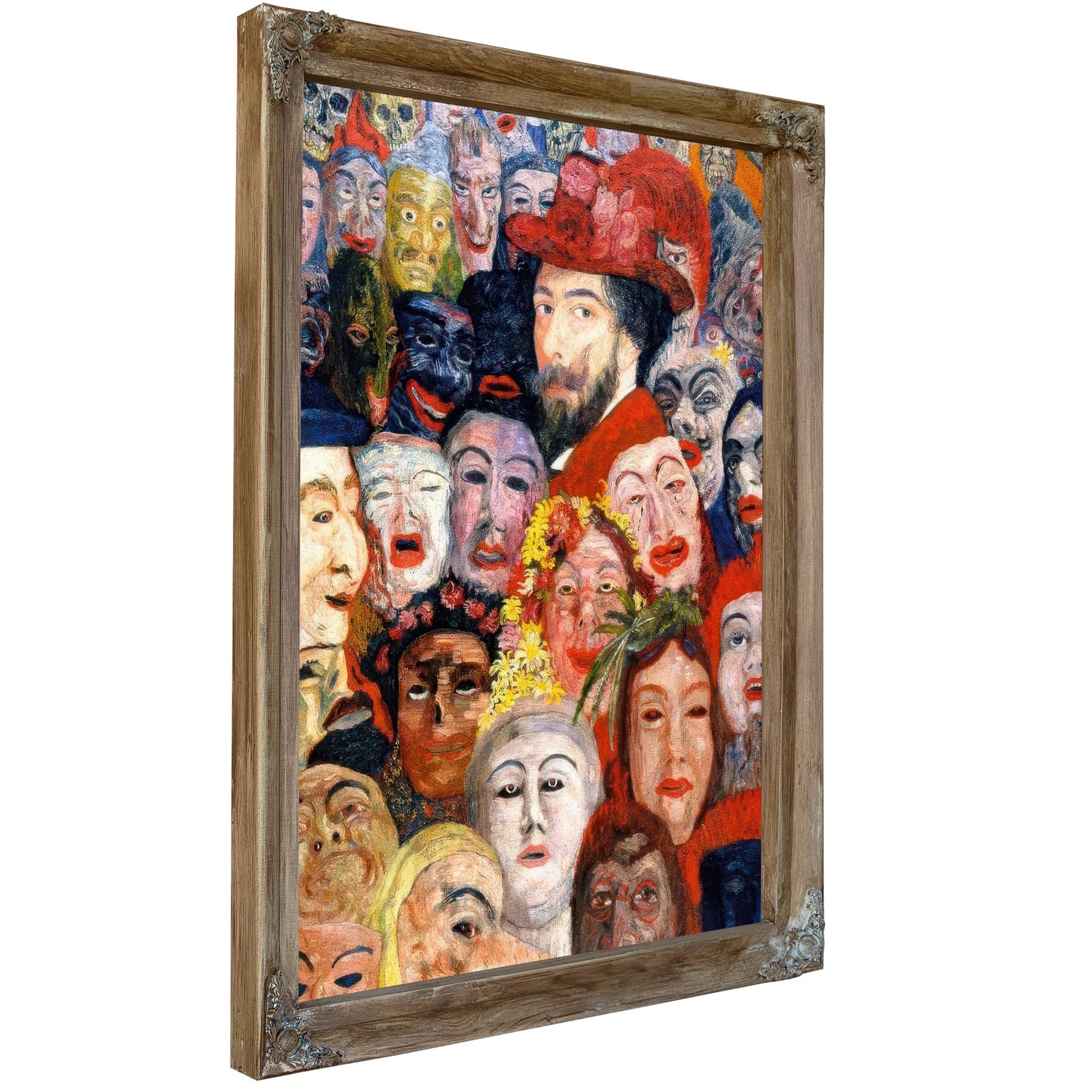 Self Portrait With Masks1 By James Ensor Fine Art Print