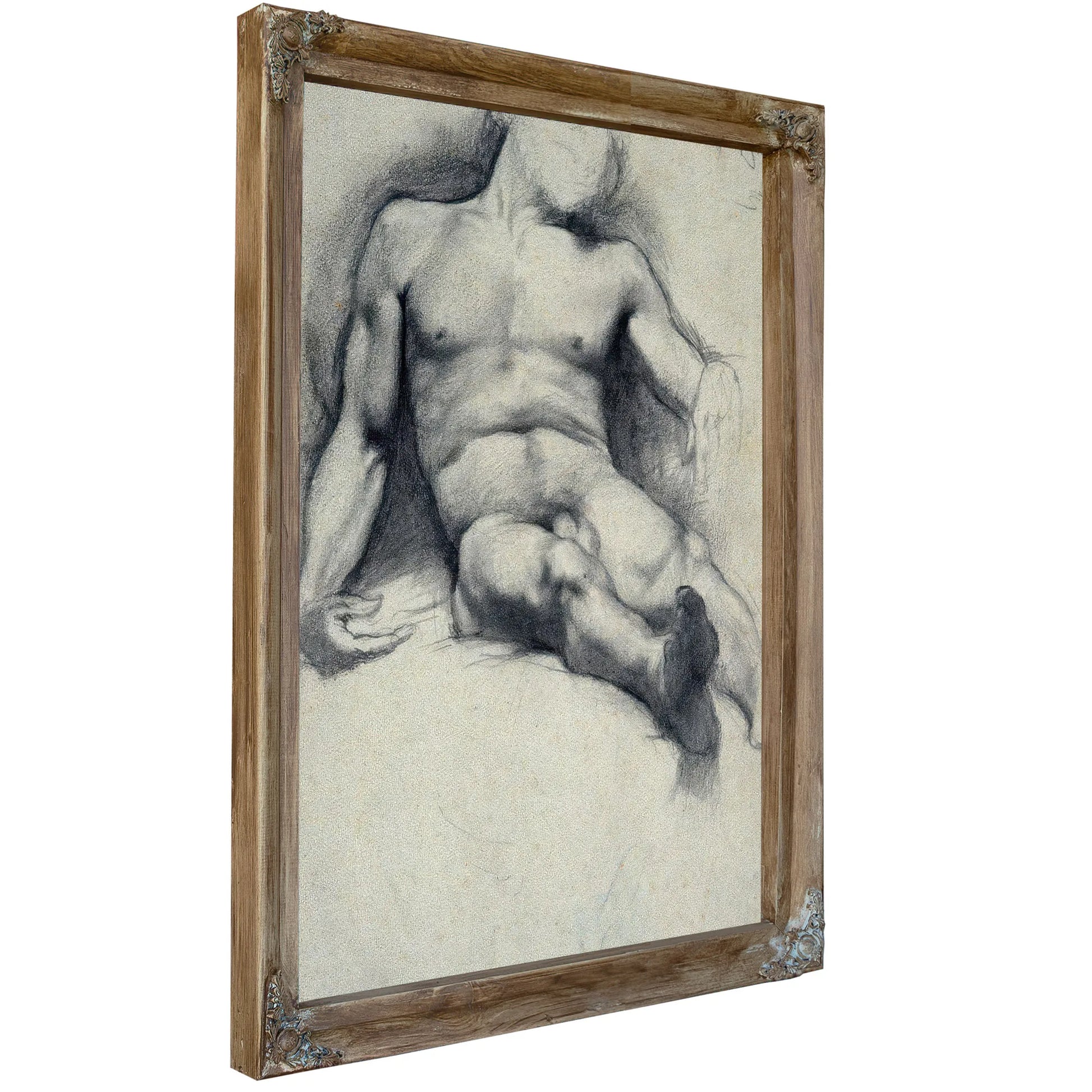 Study Reclining Male Nude By Edgar Degas Fine Art Print