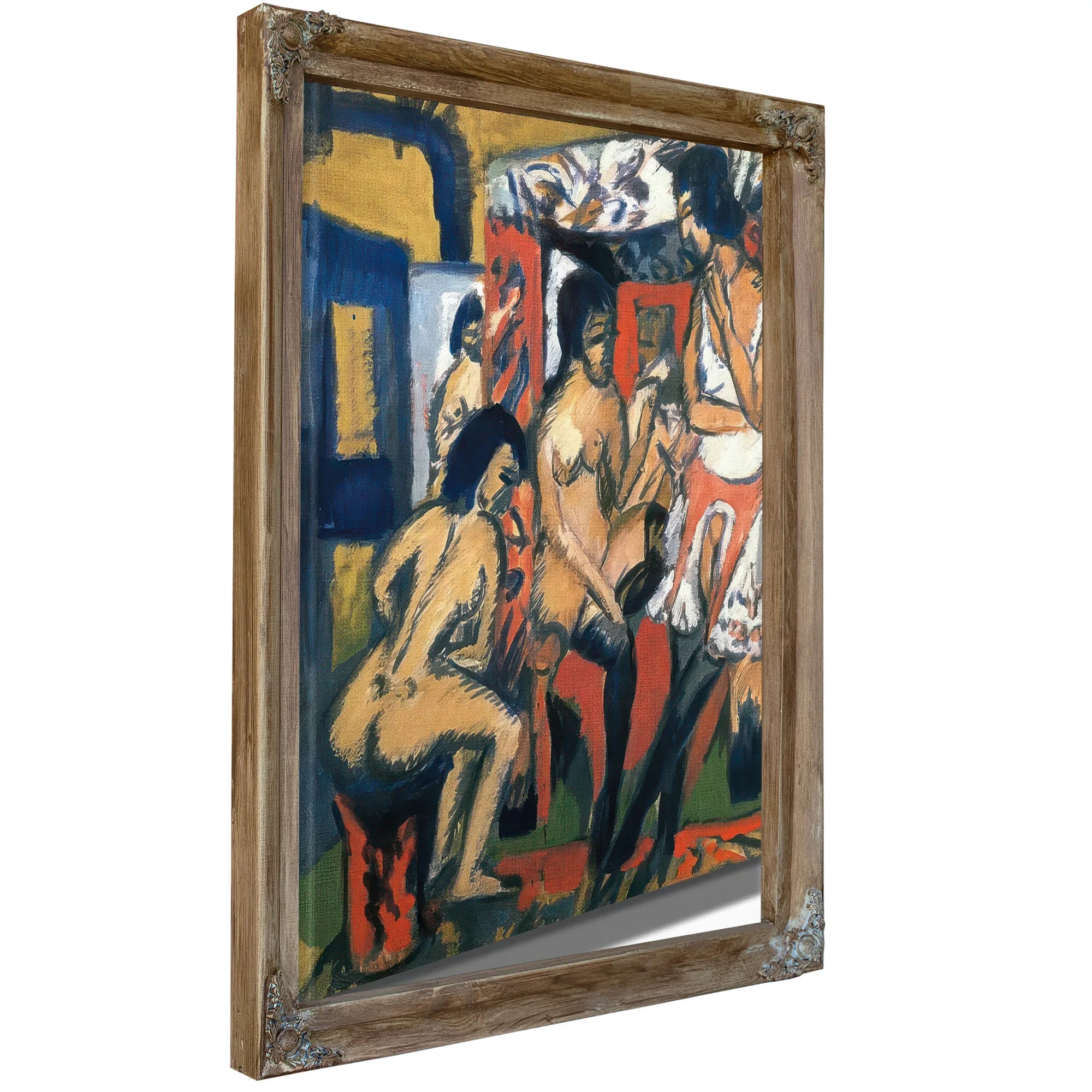 Nude In The Studio (Three Models) By Ernst Ludwig Kirchner Fine Art Print