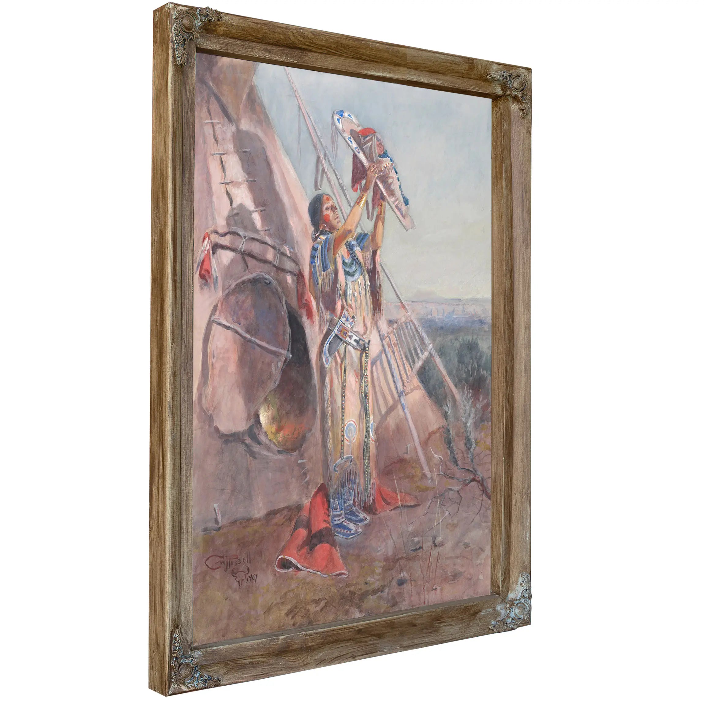 Sun Worship In Montana by Charles Marion Russell