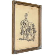 An Oldtime Mountain Man With His Ponies  by Frederic Remington