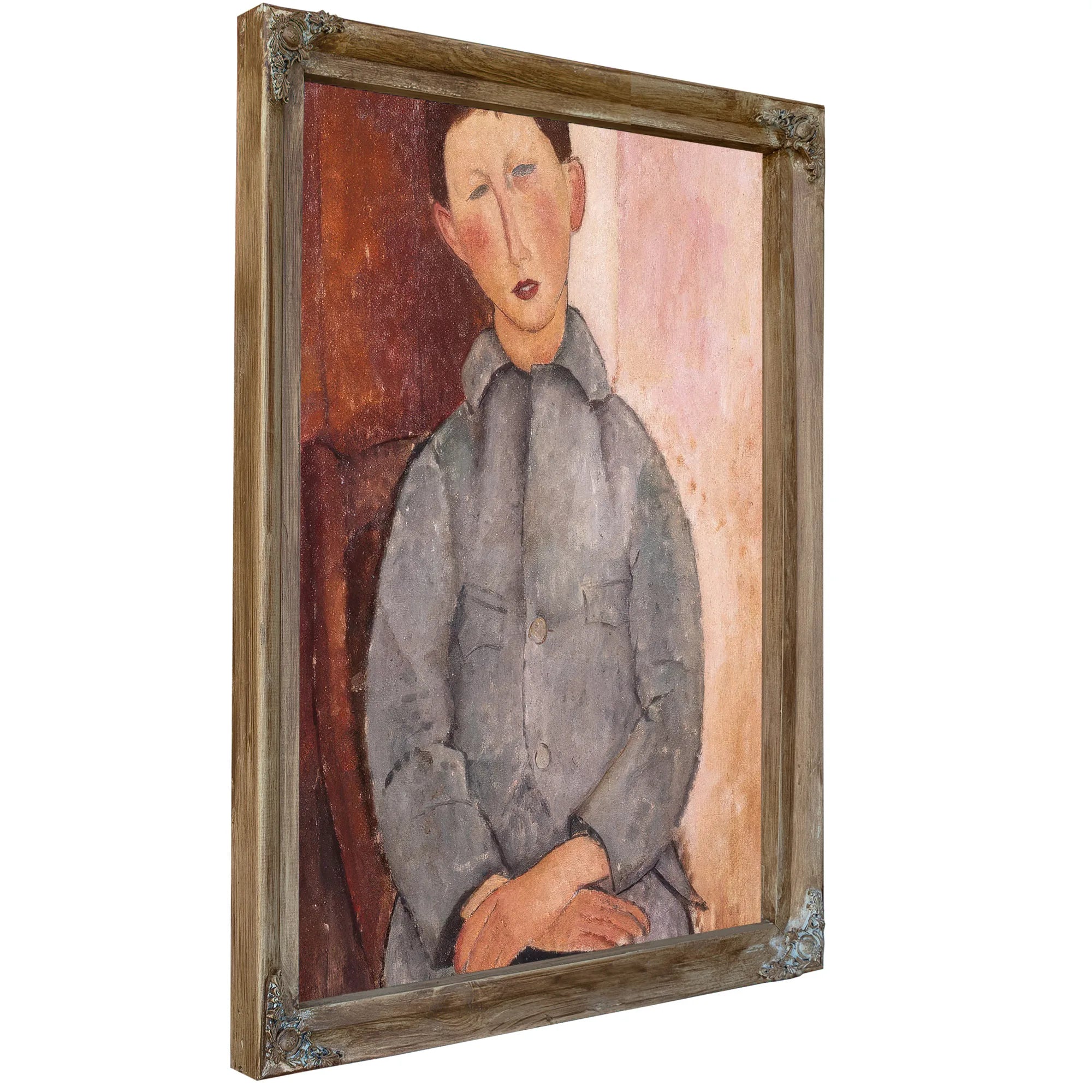 Boy In A Blue Shirt By Amedeo Modigliani Fine Art Print