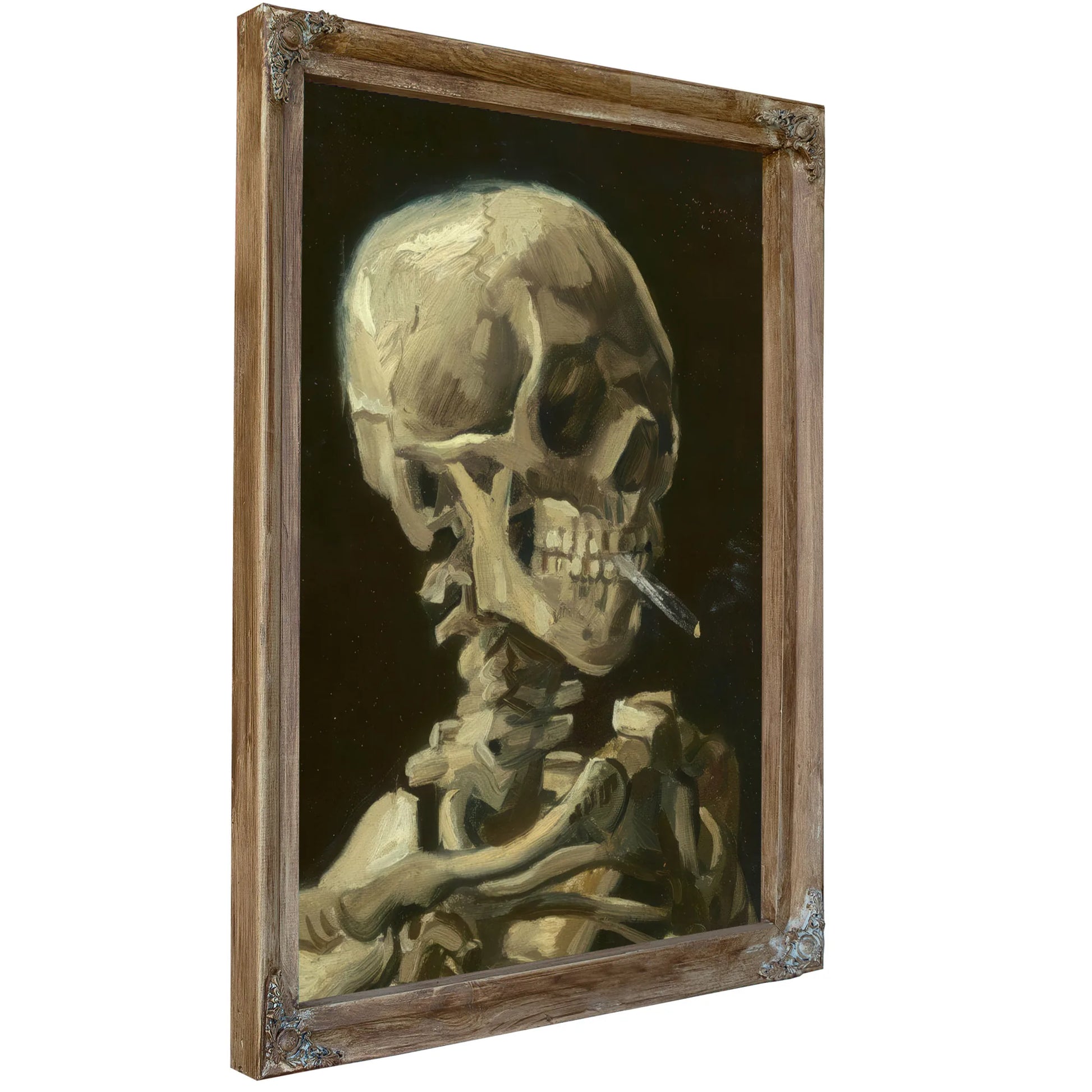 Head Of A Skeleton With A Burning Cigarette By Vincent Van Gogh Fine Art Print