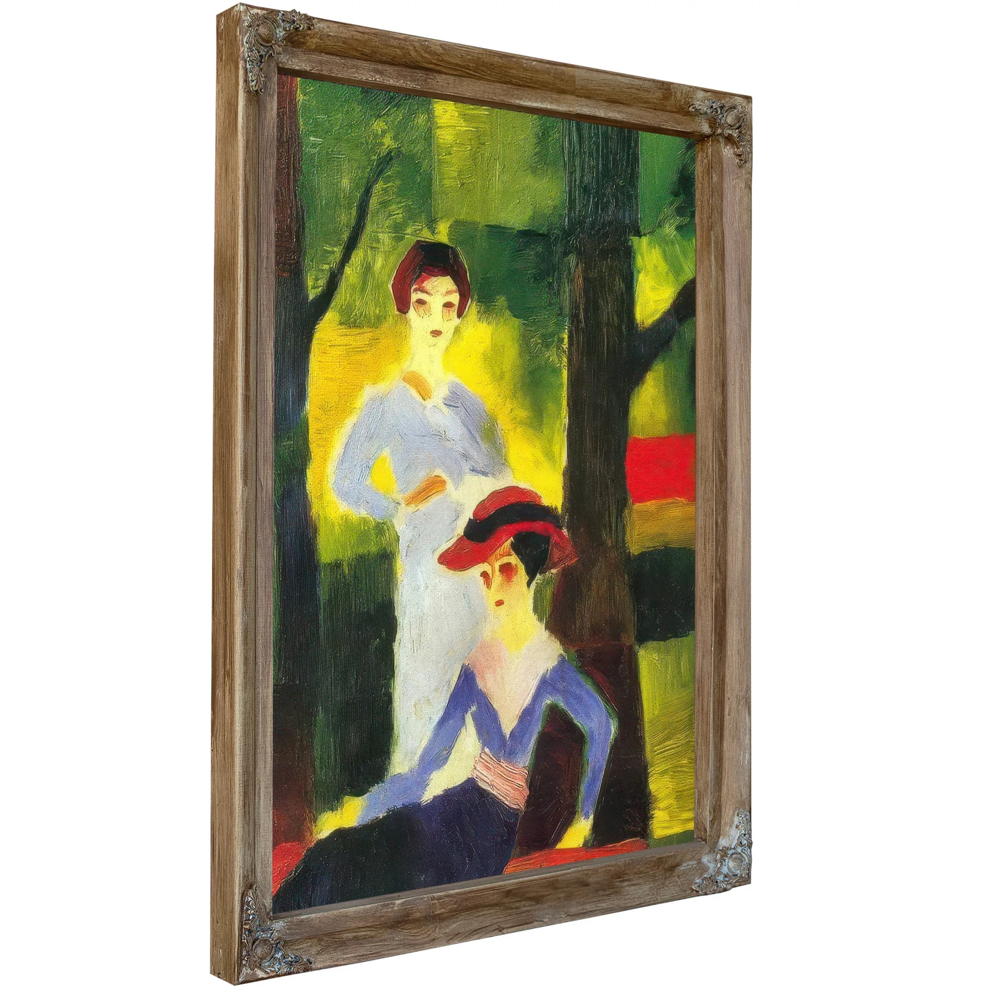 Two Girls In The Forest By August Macke Fine Art Print