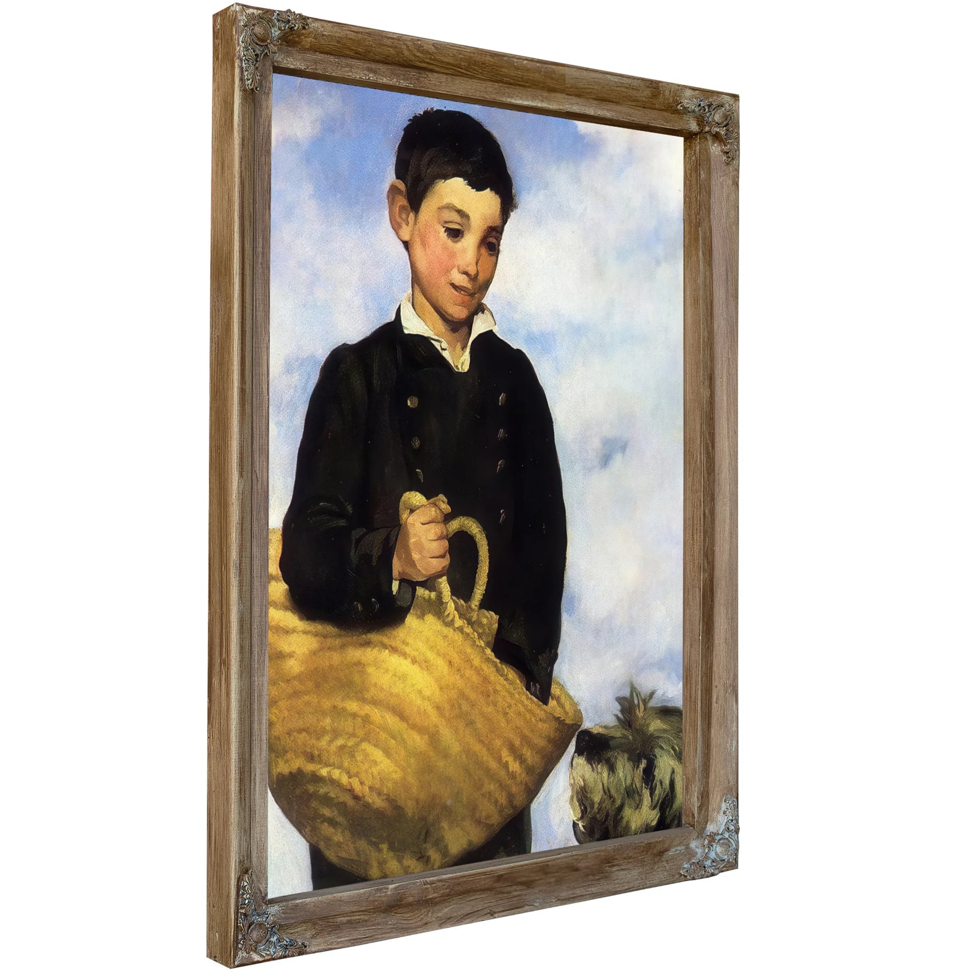 A Boy With A Dog 1861 Oil On Canvas 92X72Cm By Edouard Manet Fine Art Print