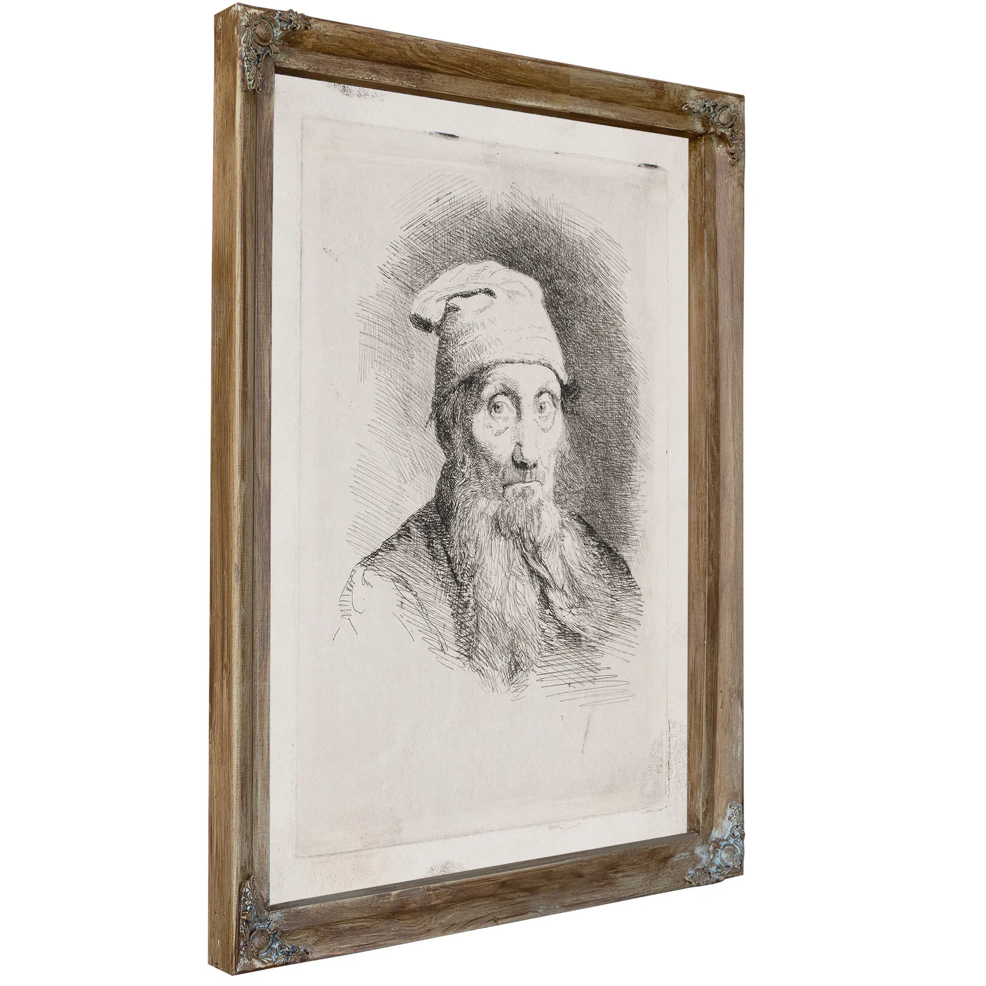 En Gammel Mand Med Hue Brystbillede by Carl Bloch