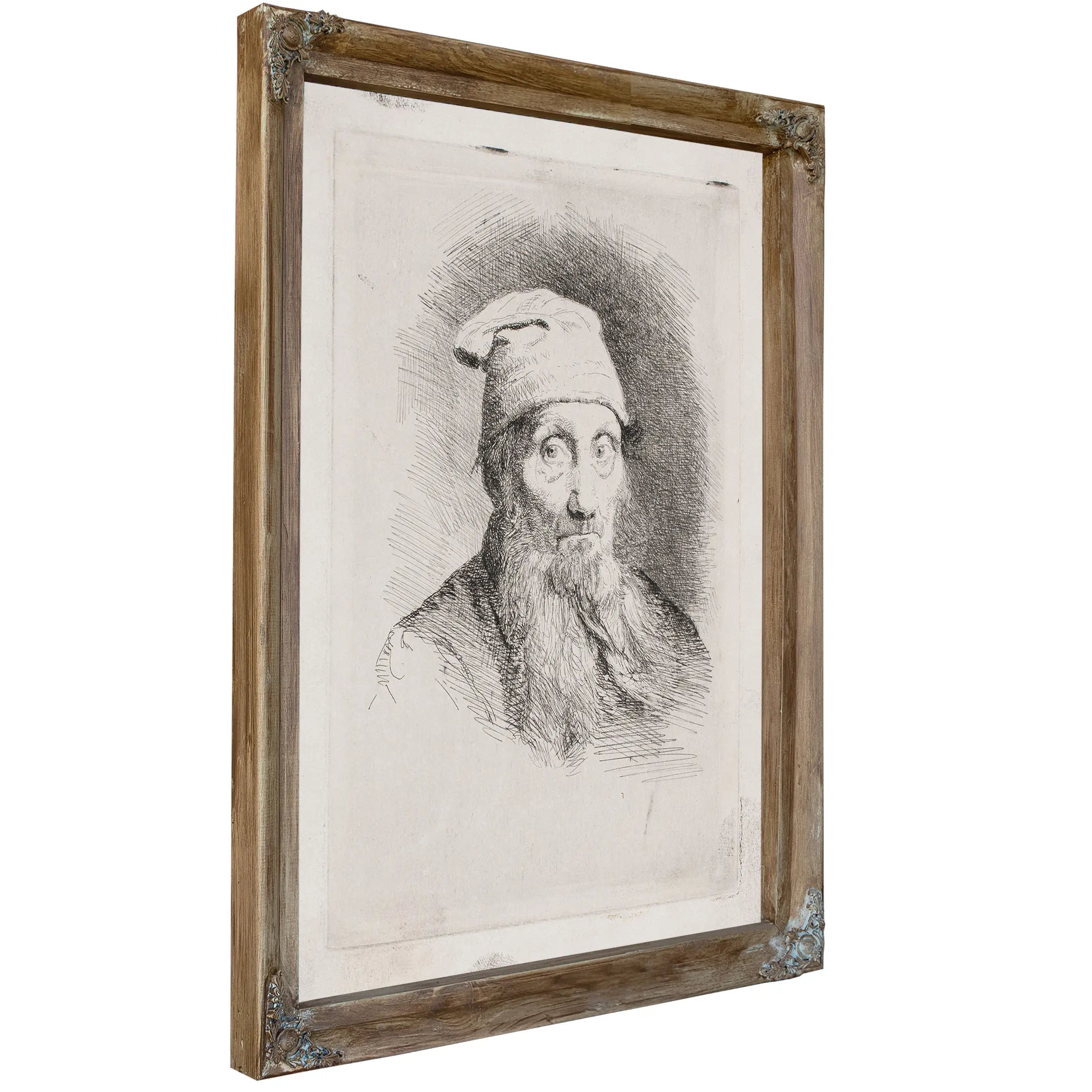 En Gammel Mand Med Hue Brystbillede by Carl Bloch