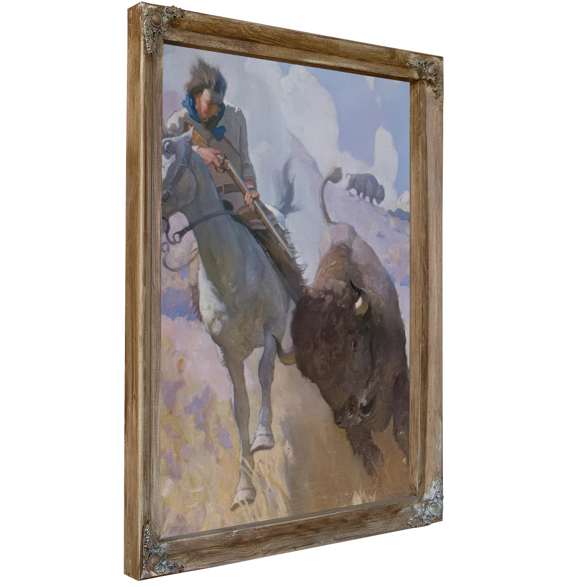 Buffalo Hunt By NC Wyeth Fine Art Print