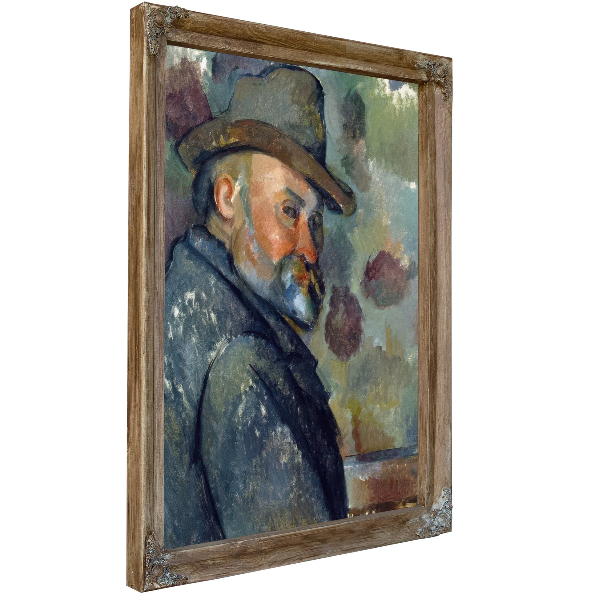 Self Portrait With A Hat By Paul Cezanne Fine Art Print