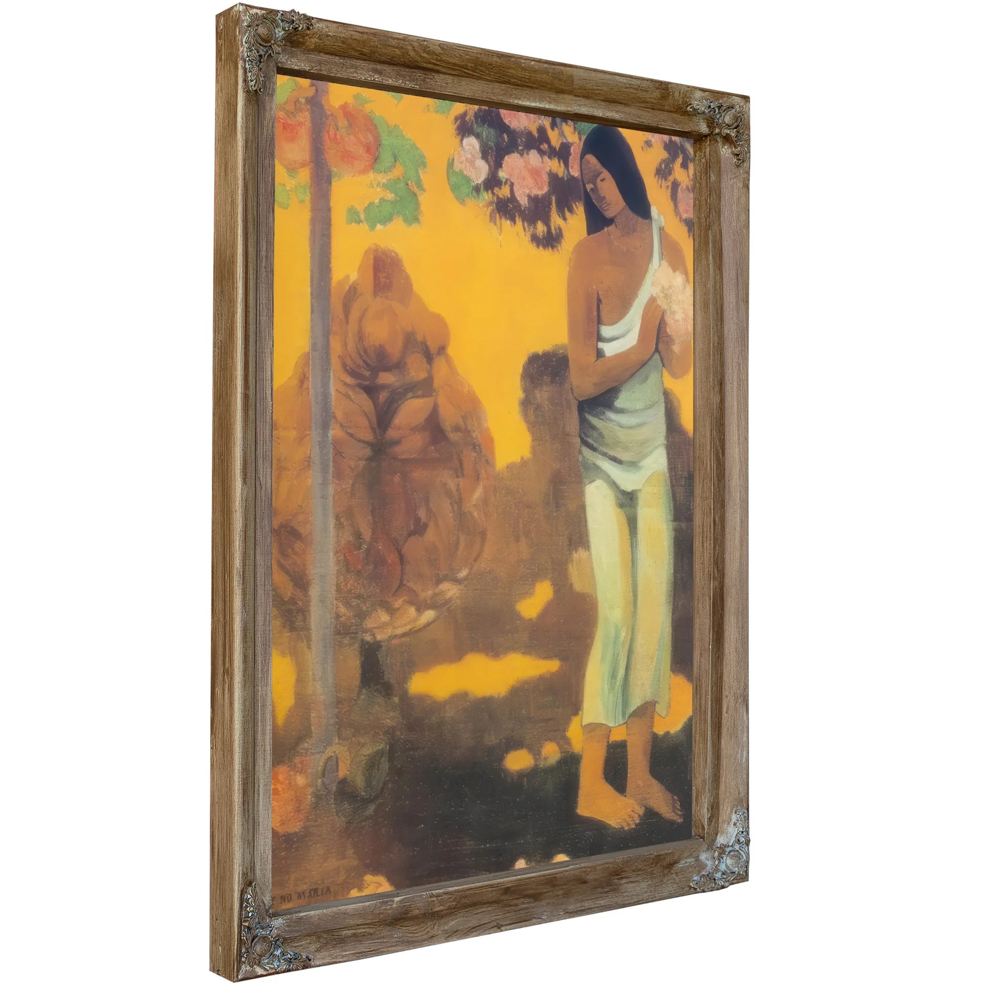 Te Avae No Maria ( The Month Of Mary) Or Woman Carrying Flowers By Paul Gauguin Fine Art Print