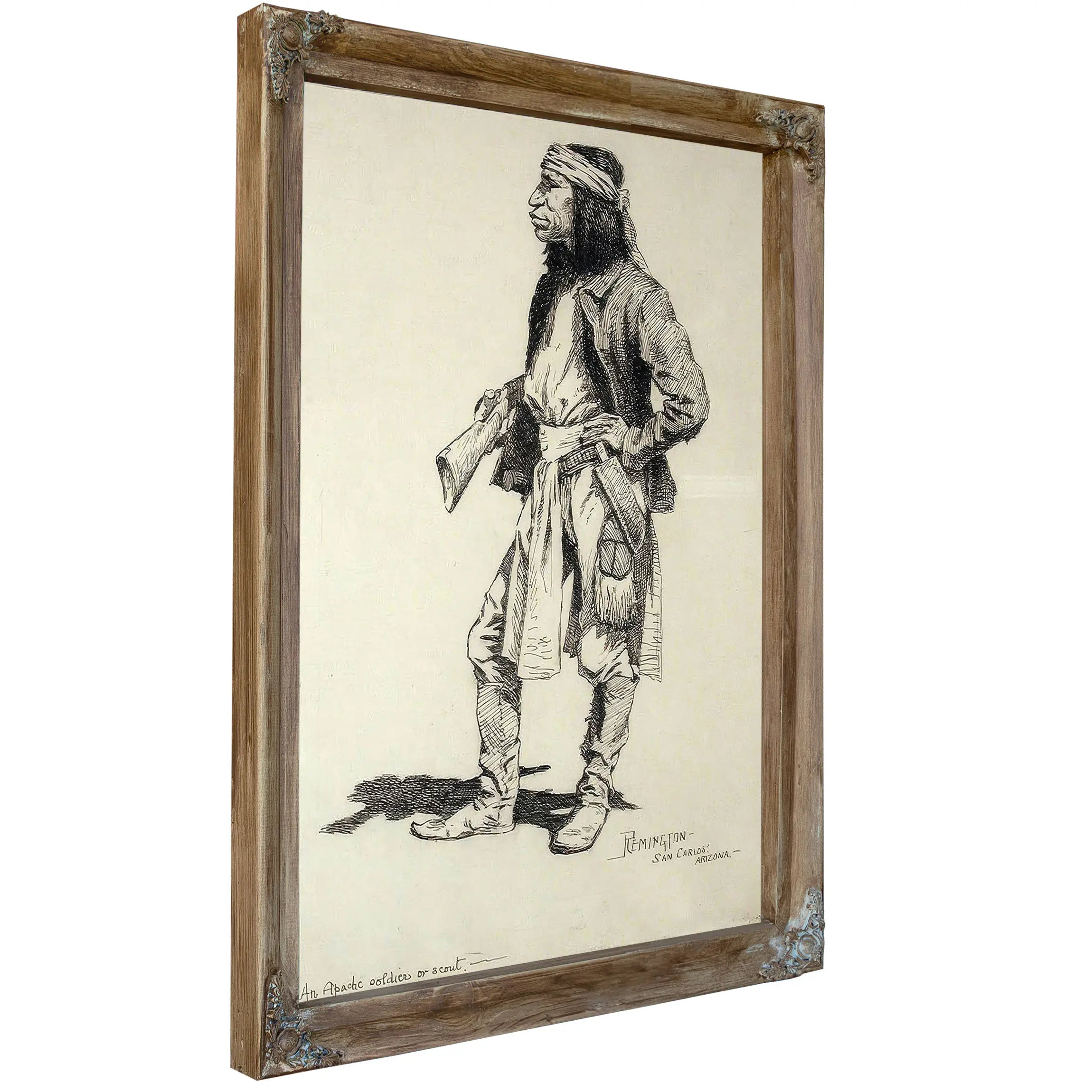 An Apache Soldier Or Scout  by Frederic Remington