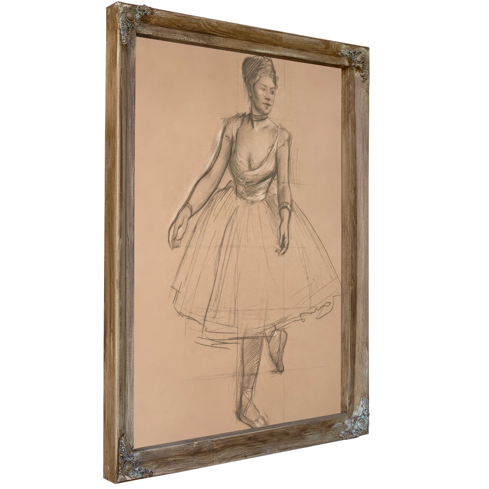 Dancer In Position, Three Quarter View By Edgar Degas Fine Art Print