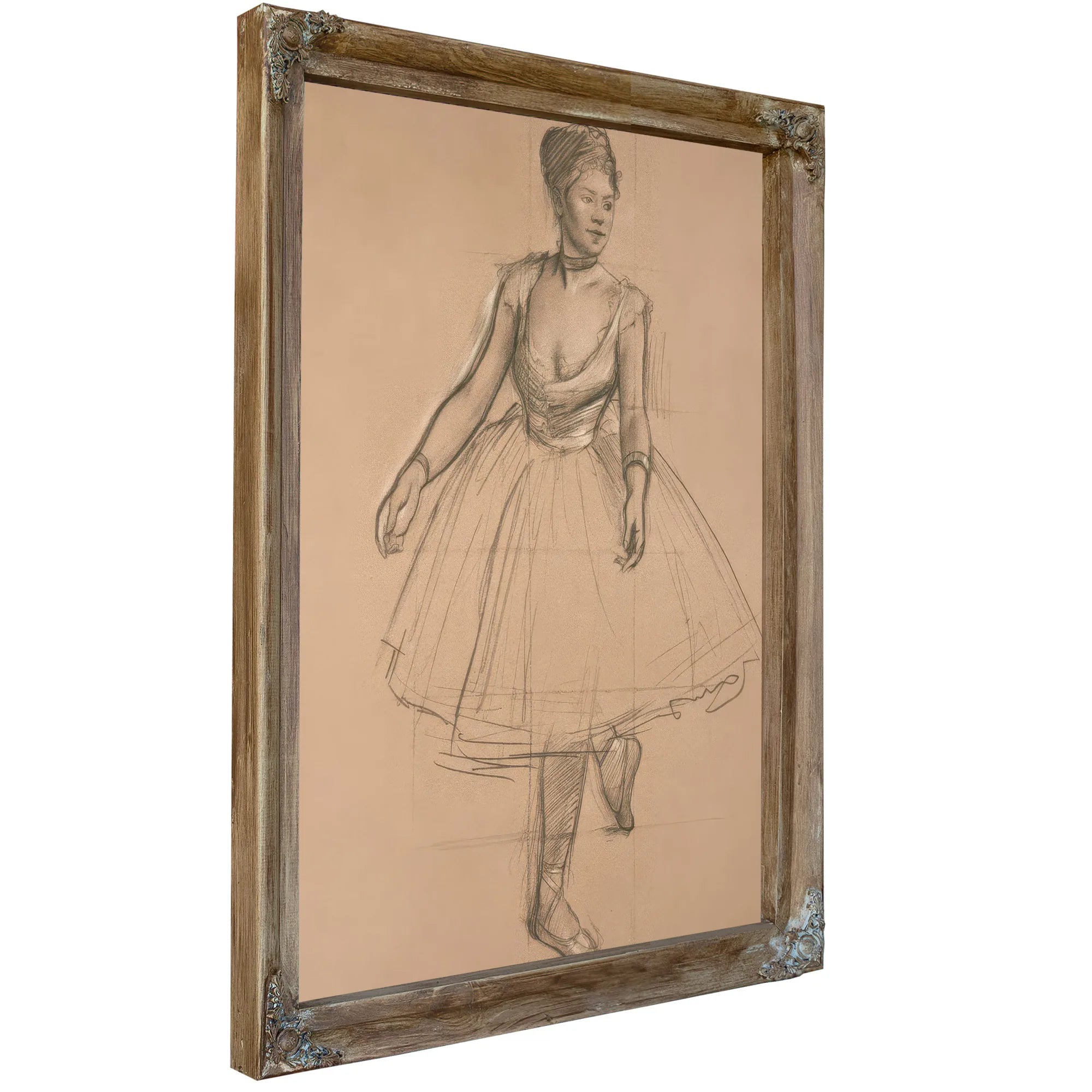 Dancer In Position, Three Quarter View By Edgar Degas Fine Art Print