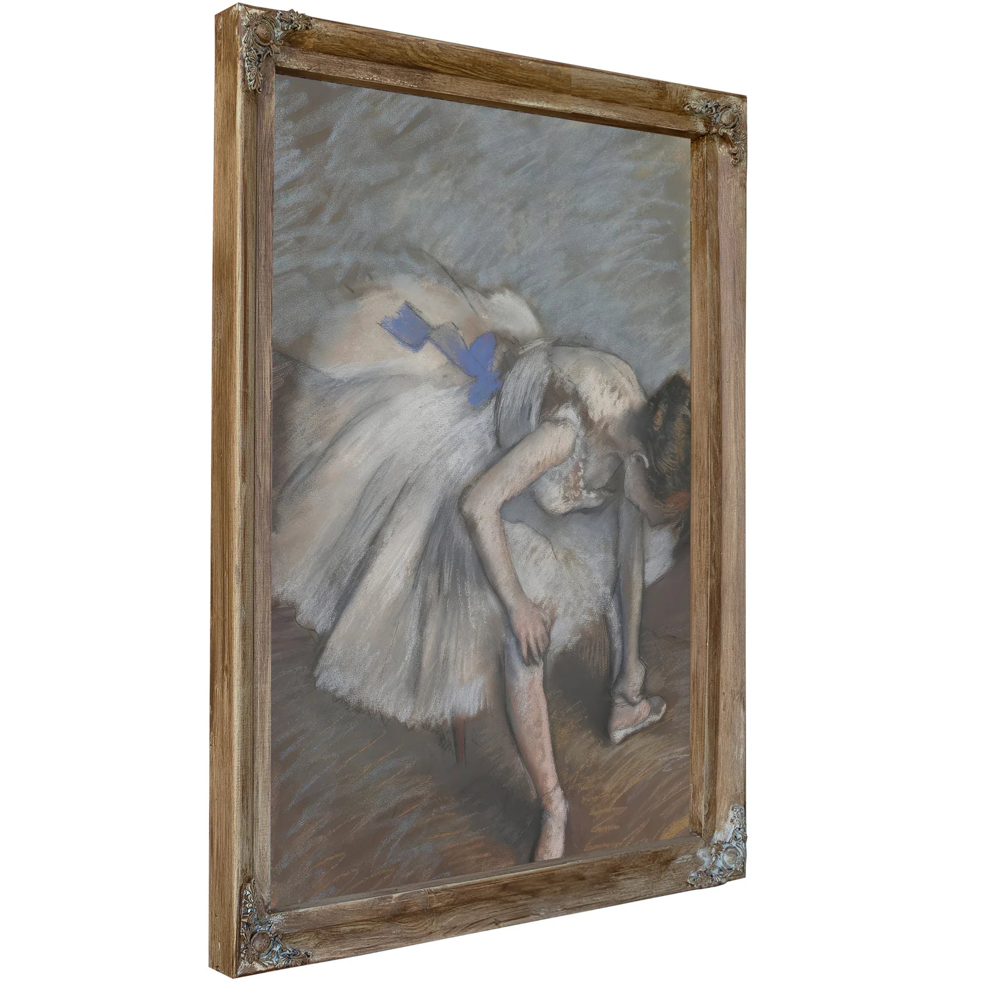 Seated Dancer Leaning Forward, Massaging Her Left Foot By Edgar Degas Fine Art Print