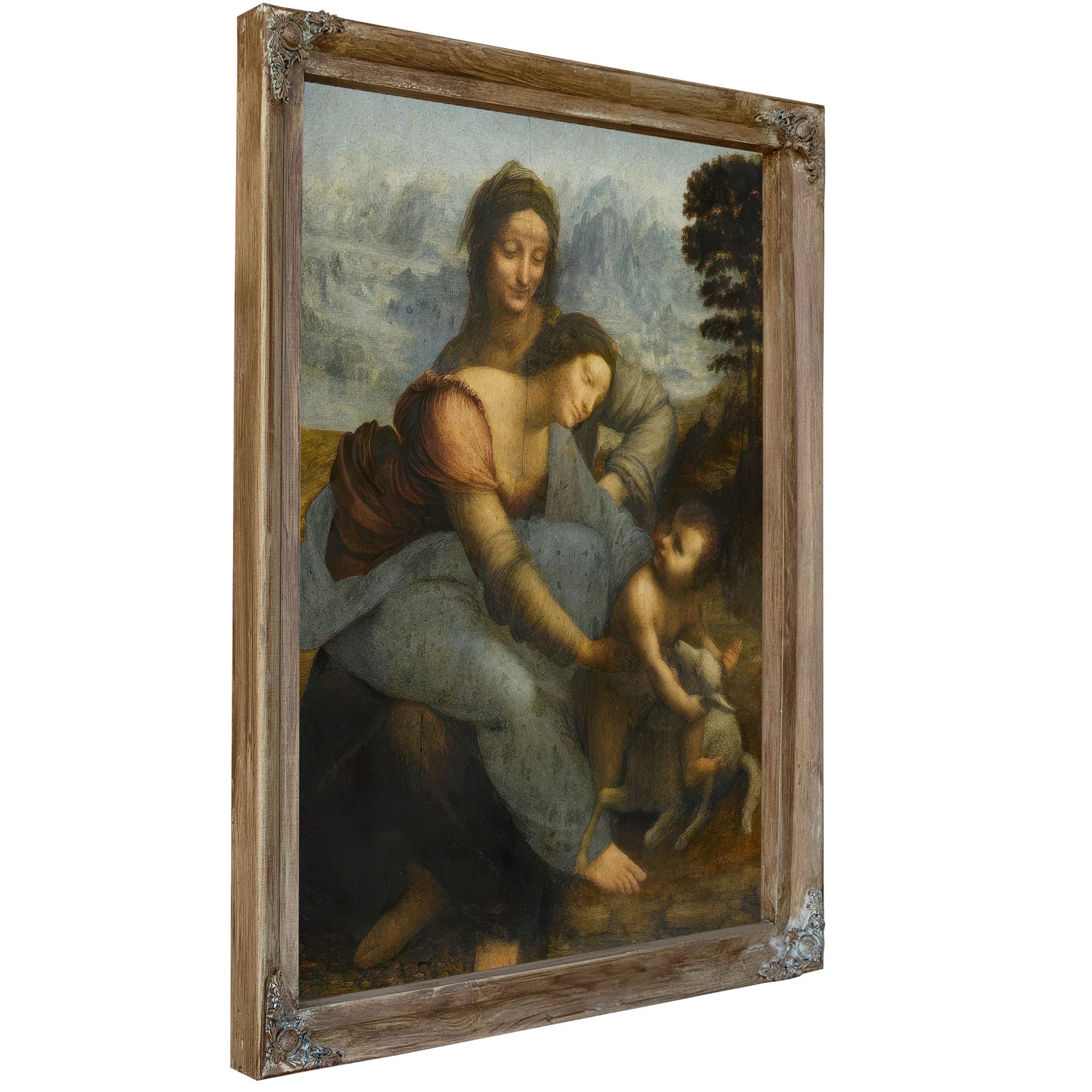 La Vierge L'enfant Jesus Et Sainte Anne By Leonardo Da Vinci Fine Art Print