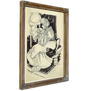 Sarah Bernhardt Dining Off A Chair by Alphonse Mucha