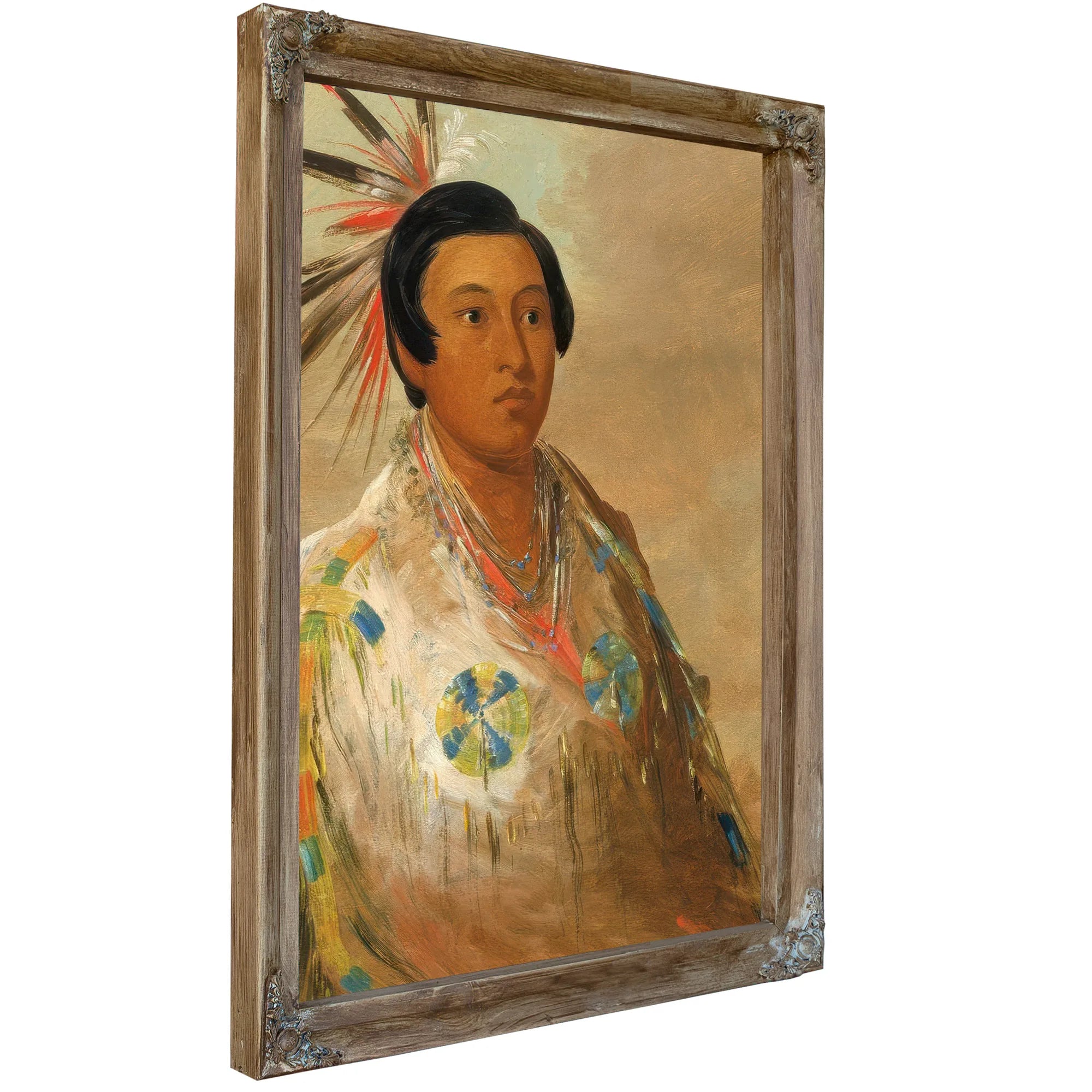 Hee Doh'ge Ats, A Young Man By George Catlin Fine Art Print