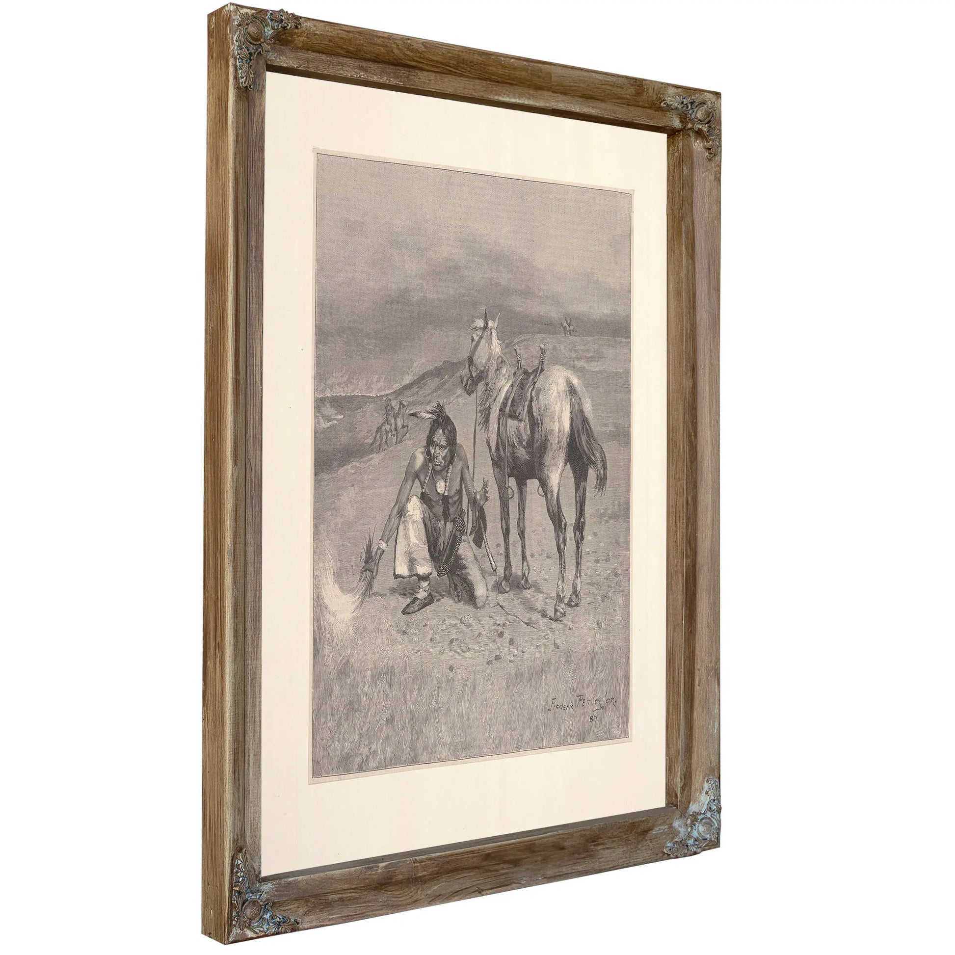 Burning The Range by Frederic Remington