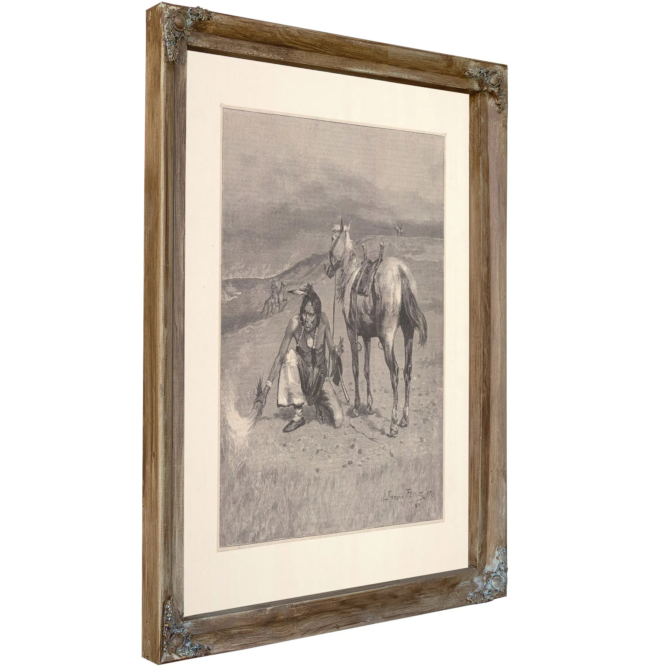 Burning The Range by Frederic Remington