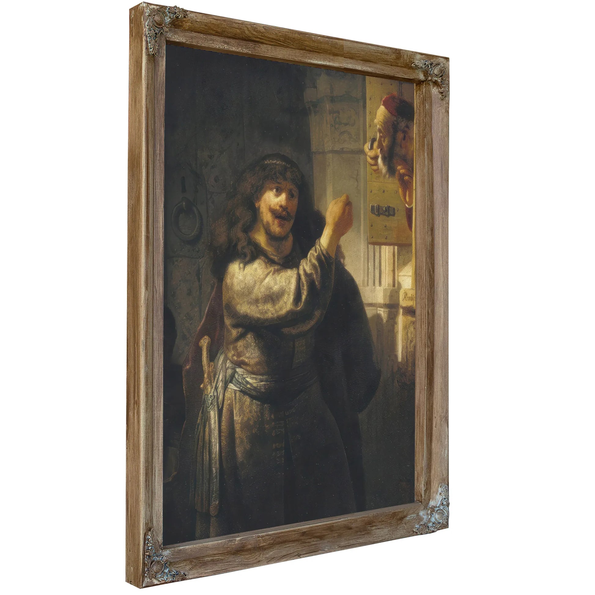 Samson Threatening His Father In Law By Rembrandt Fine Art Print