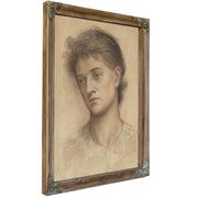  Portrait Head Of A Woman Probably A Member Of The Mur by Evelyn De Morgan