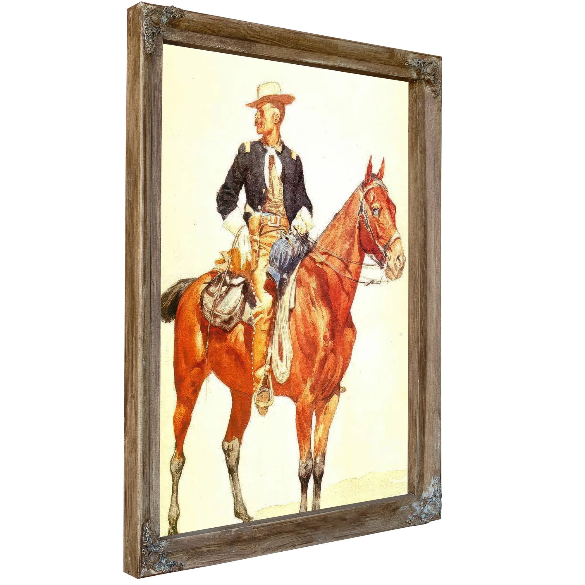 Lieutenant S.C.Robertson,Chiaf Of The Crow Scouts By Frederic Remington Fine Art Print