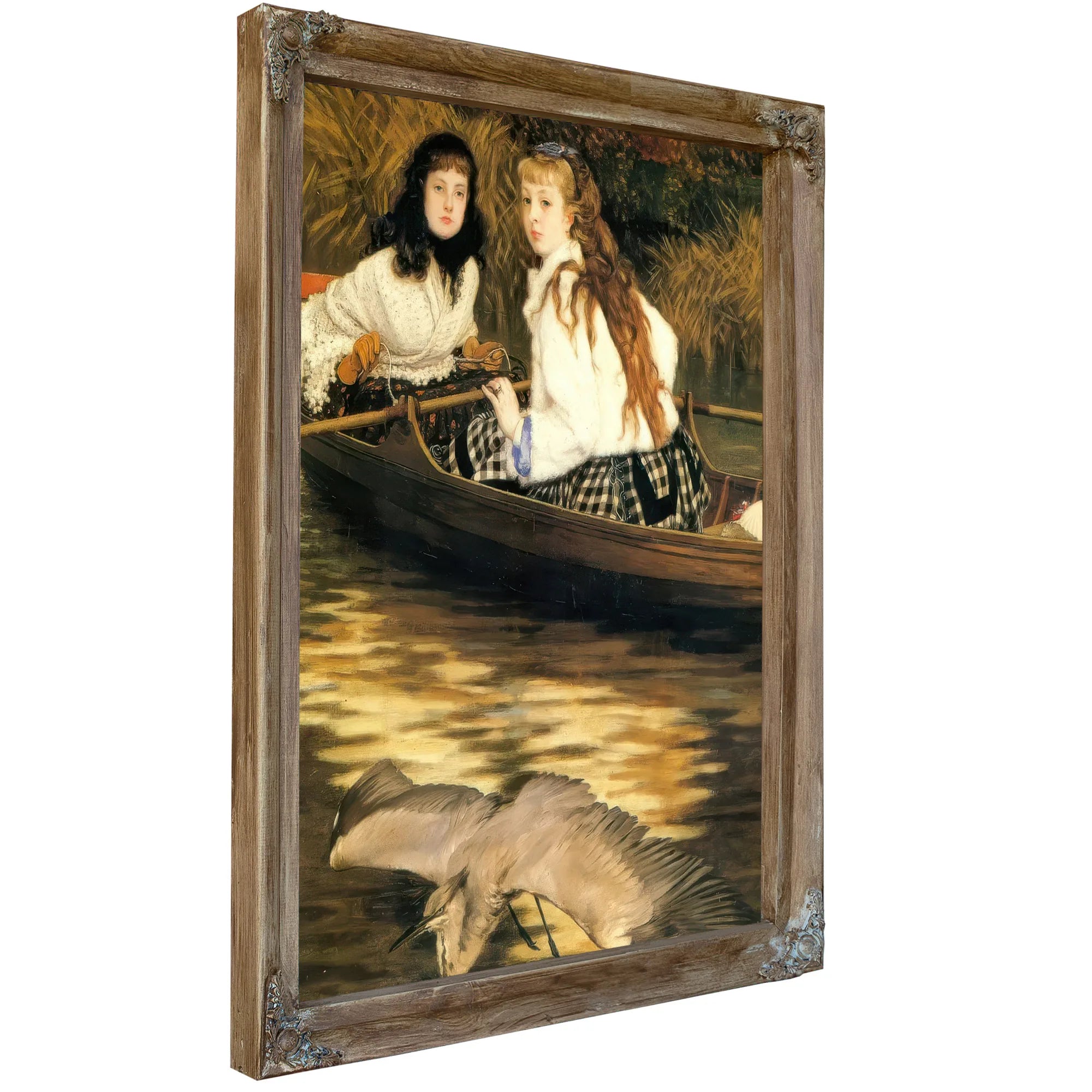 On The Thames, A Heron By James Tissot Fine Art Print