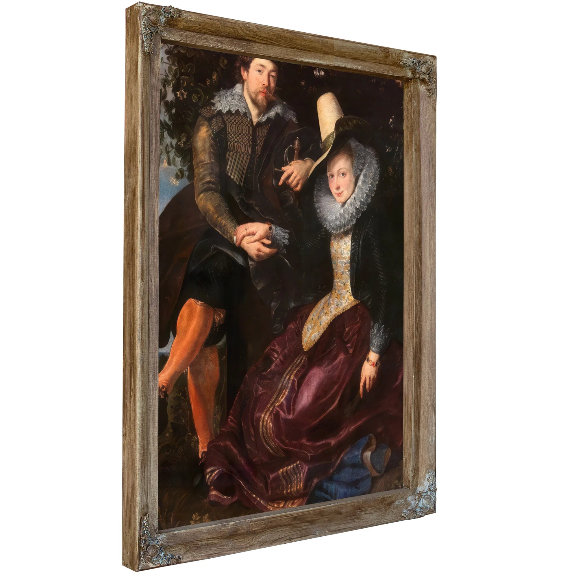 The Artist And His First Wife Isabella Brant In The Honeysuckle Bower By Peter Paul Rubens Fine Art Print