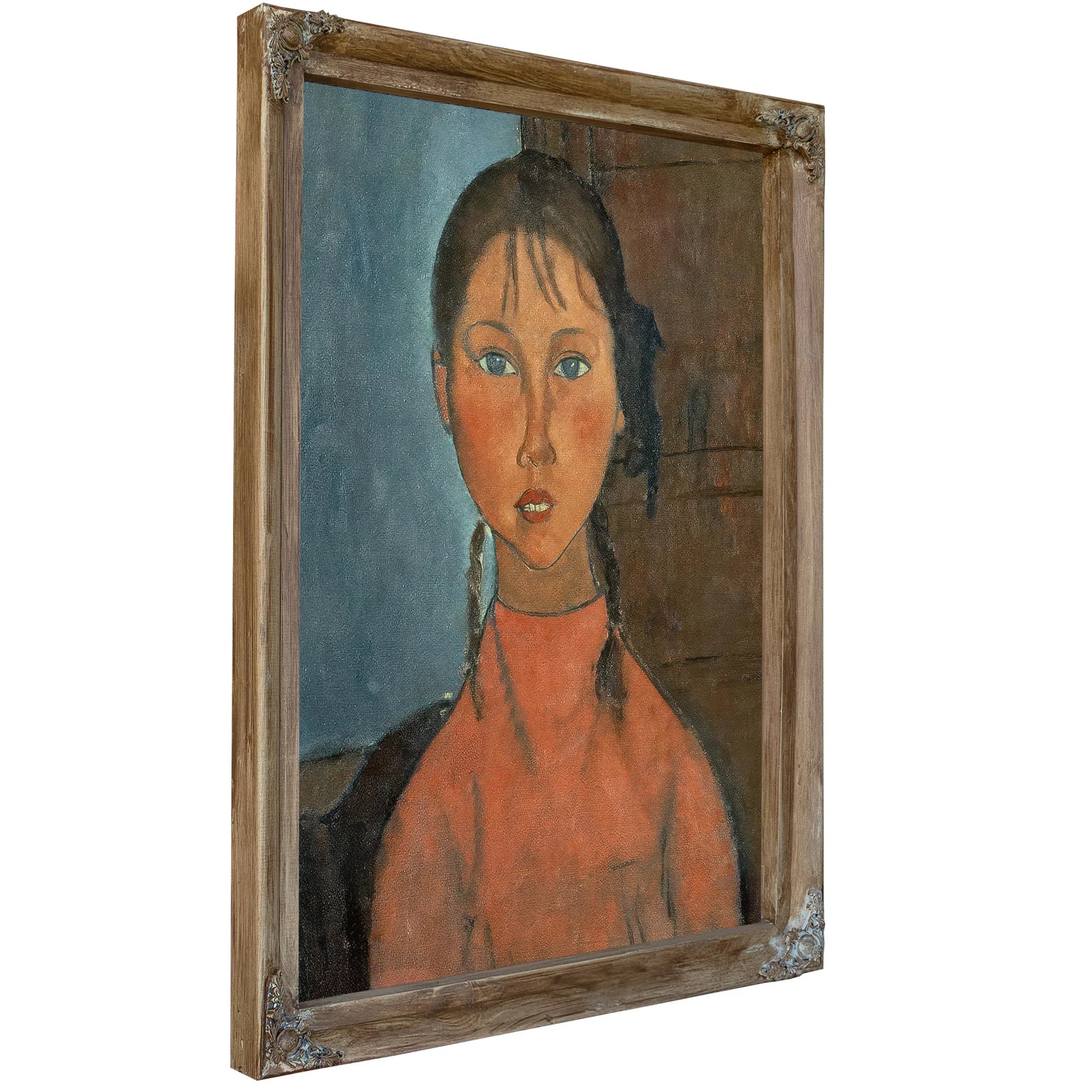 Girl With Pigtails By Amedeo Modigliani Fine Art Print