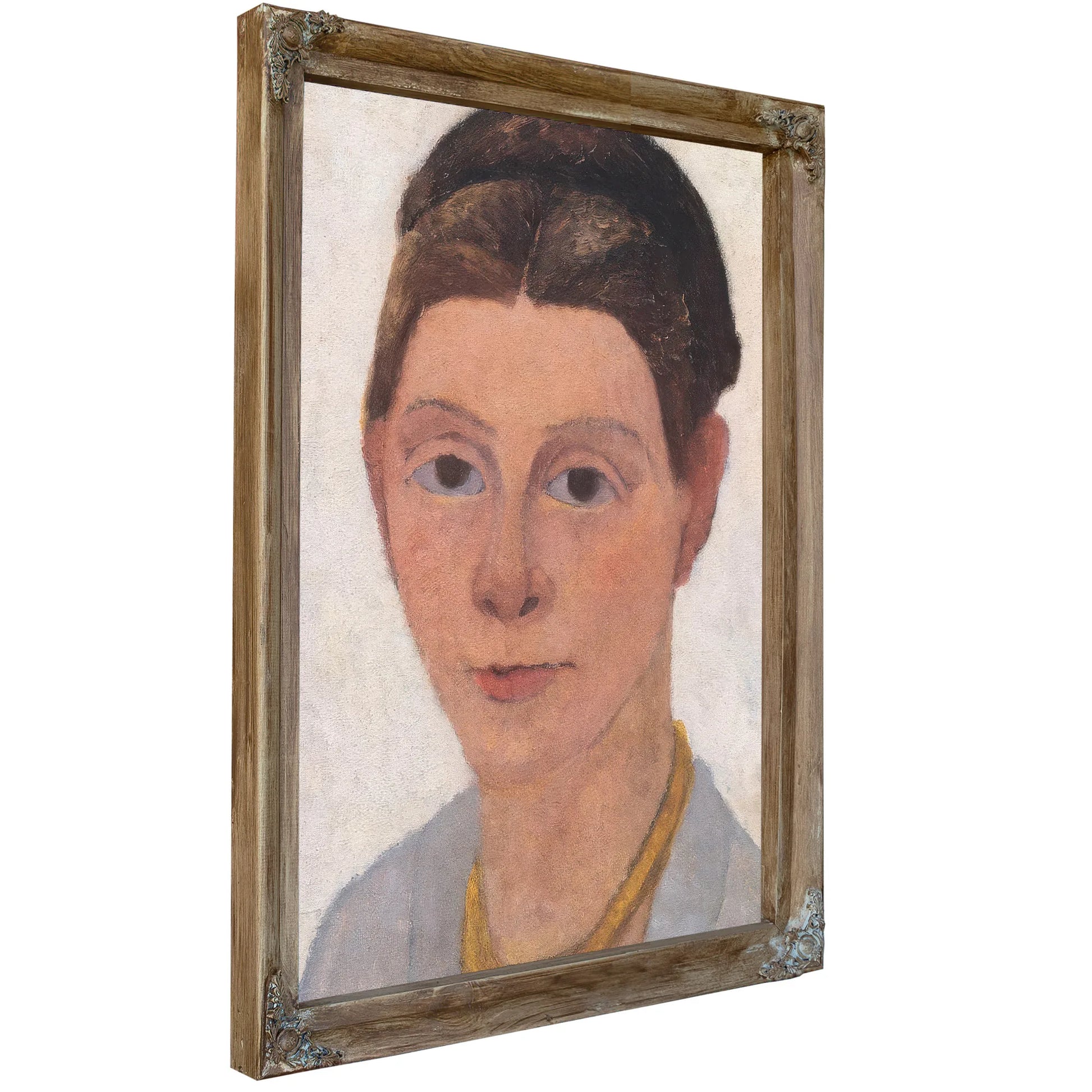 Self Portrait With Amber Necklace By Paula Modersohn Becker Fine Art Print