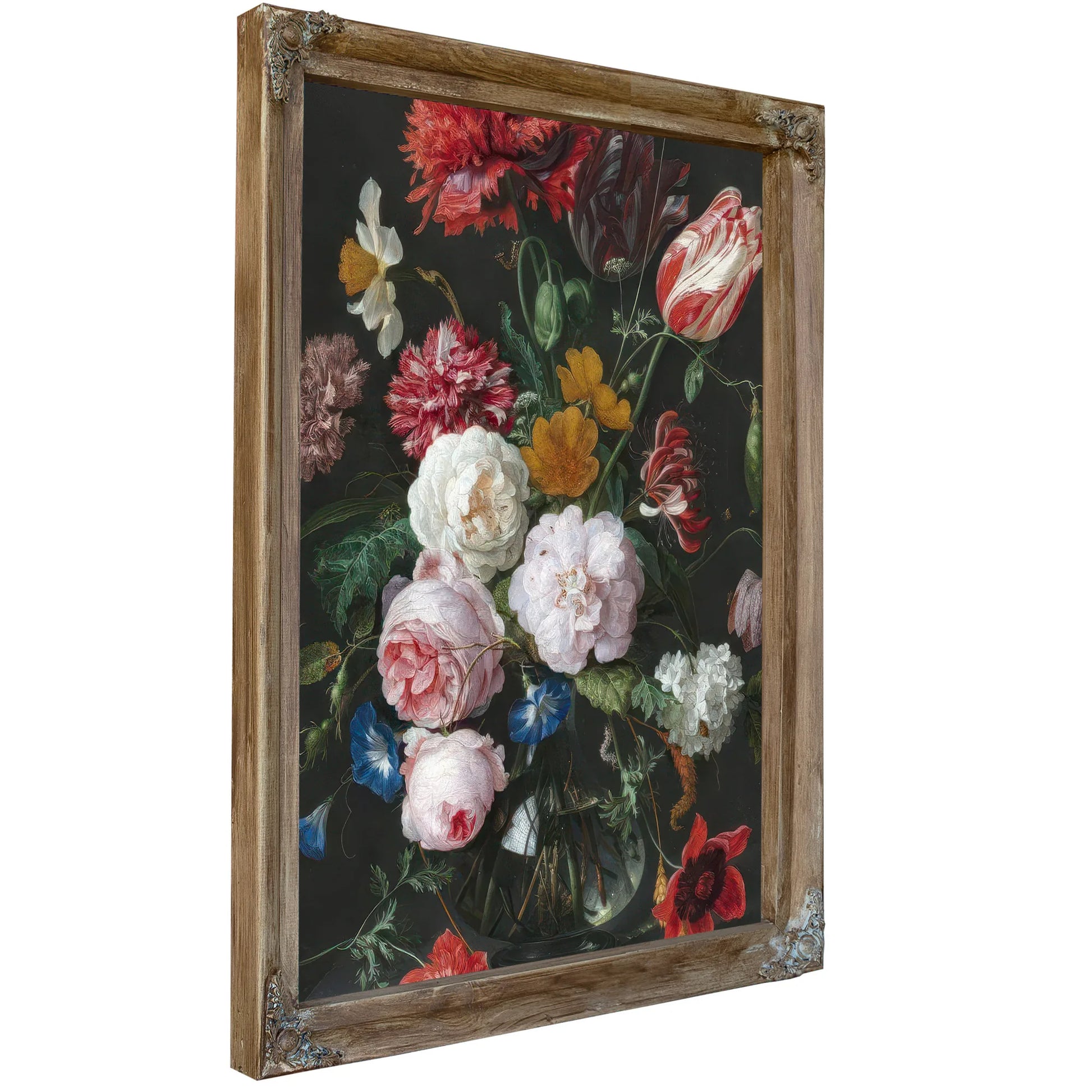 Still Life With Flowers In A Glass Vase By Jan Davidsz De Heem Fine Art Print