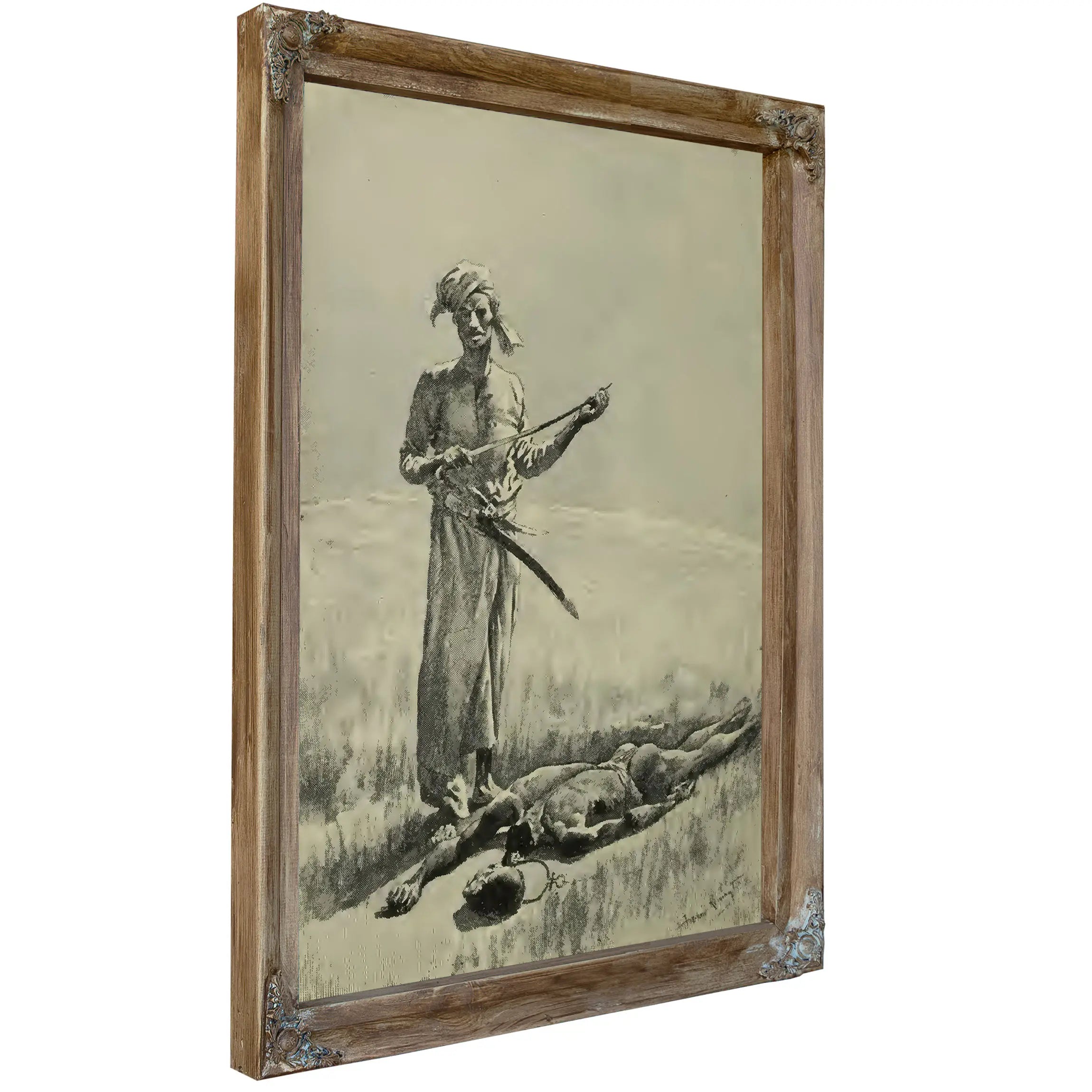 In The Rear Of A Caravan  by Frederic Remington