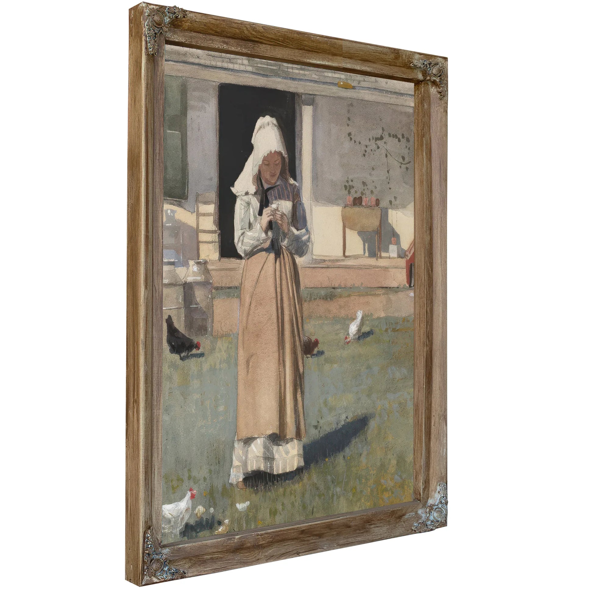 The Sick Chicken By Winslow Homer Fine Art Print