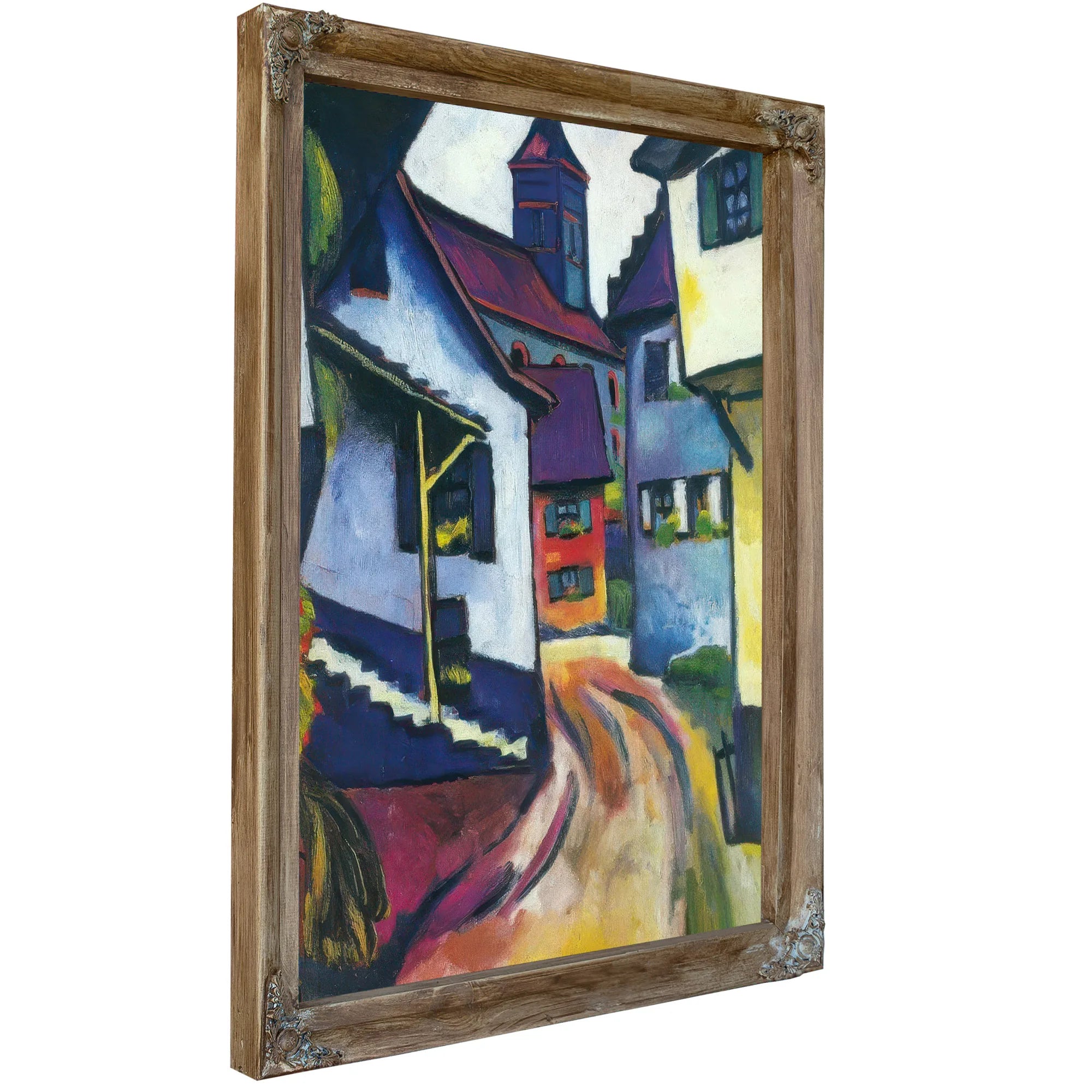 Street And Church In Kandern By August Macke Fine Art Print