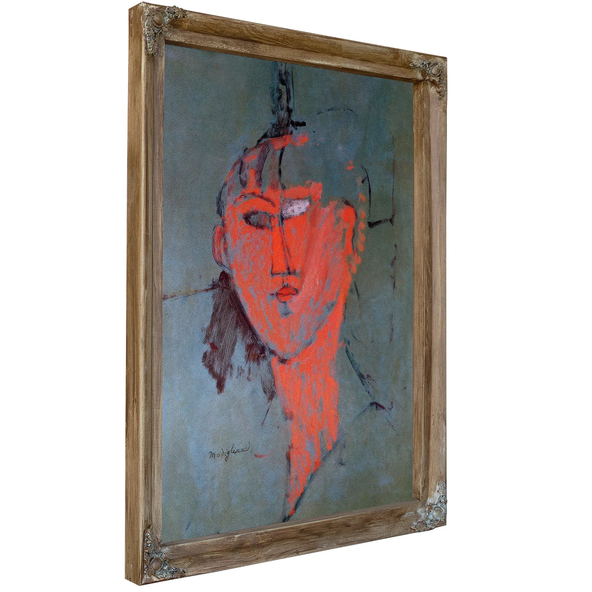 The Red Head By Amedeo Modigliani Fine Art Print