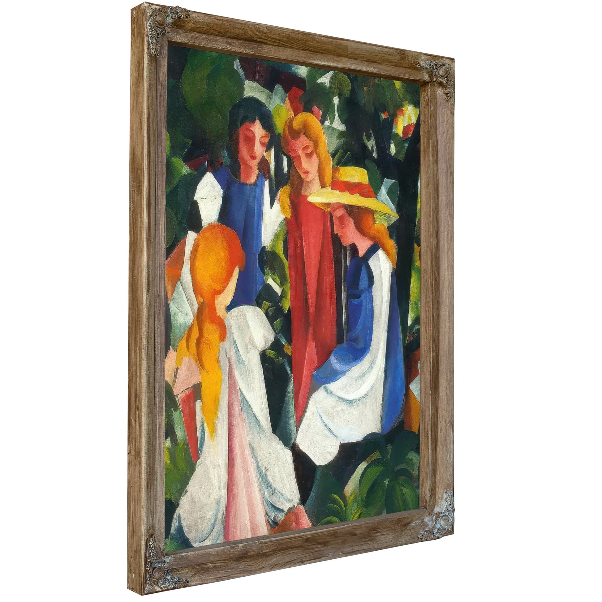 Four Young Girls By August Macke Fine Art Print