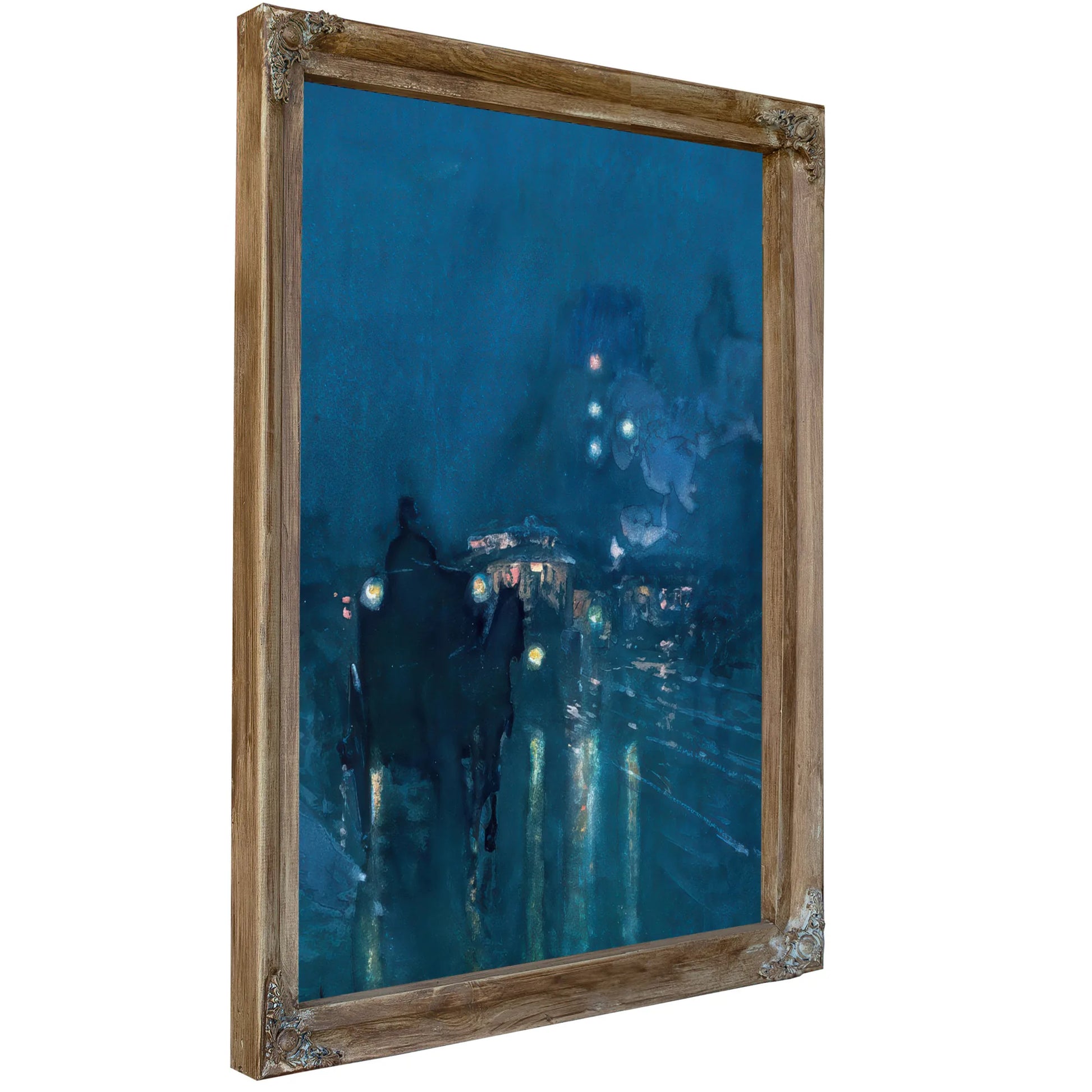 Nocturne Railway Crossing Chicago By Childe Hassam Fine Art Print